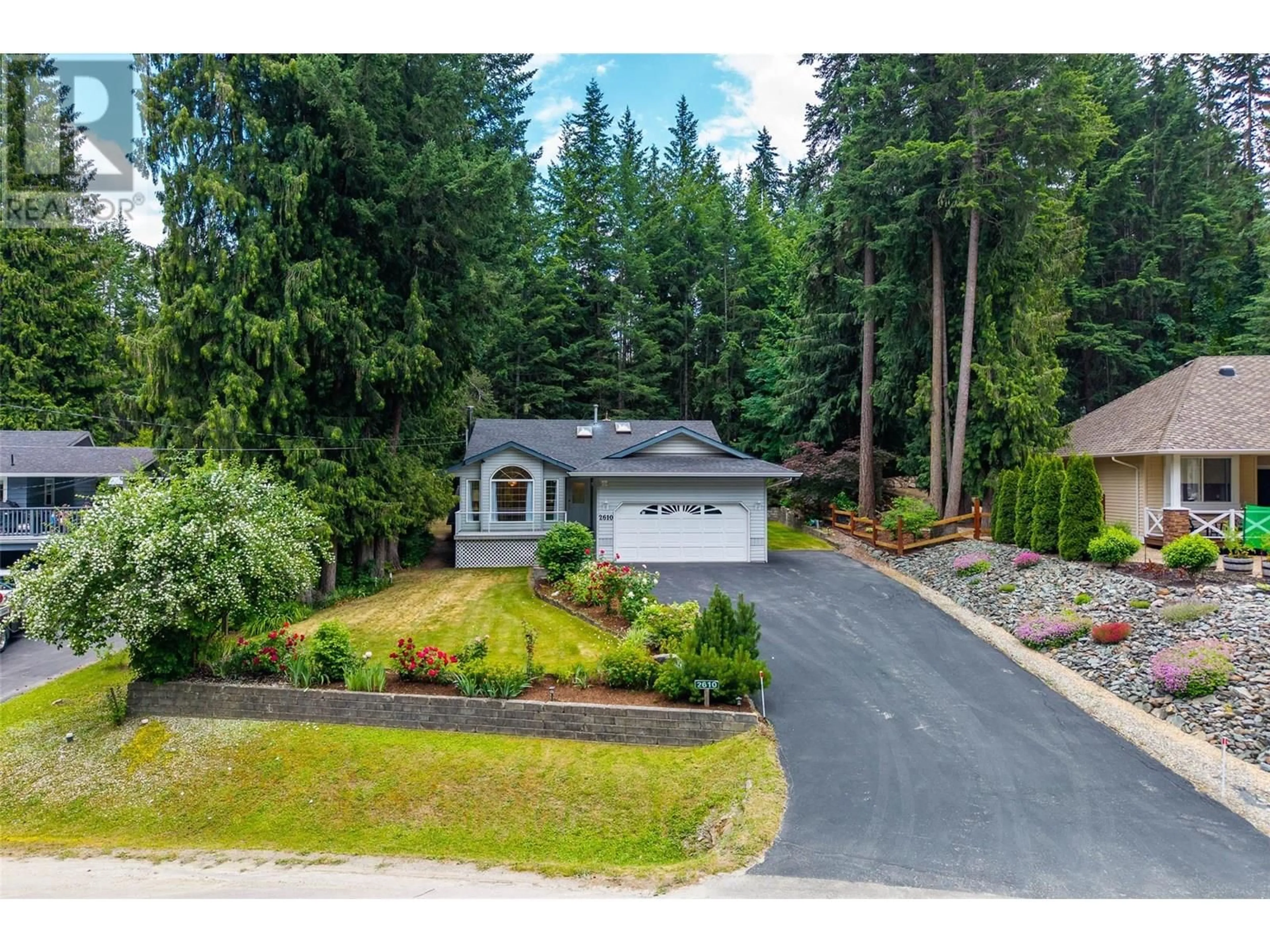 A pic from outside/outdoor area/front of a property/back of a property/a pic from drone, forest/trees view for 2610 CENTENNIAL DRIVE, Blind Bay British Columbia V0E1H0