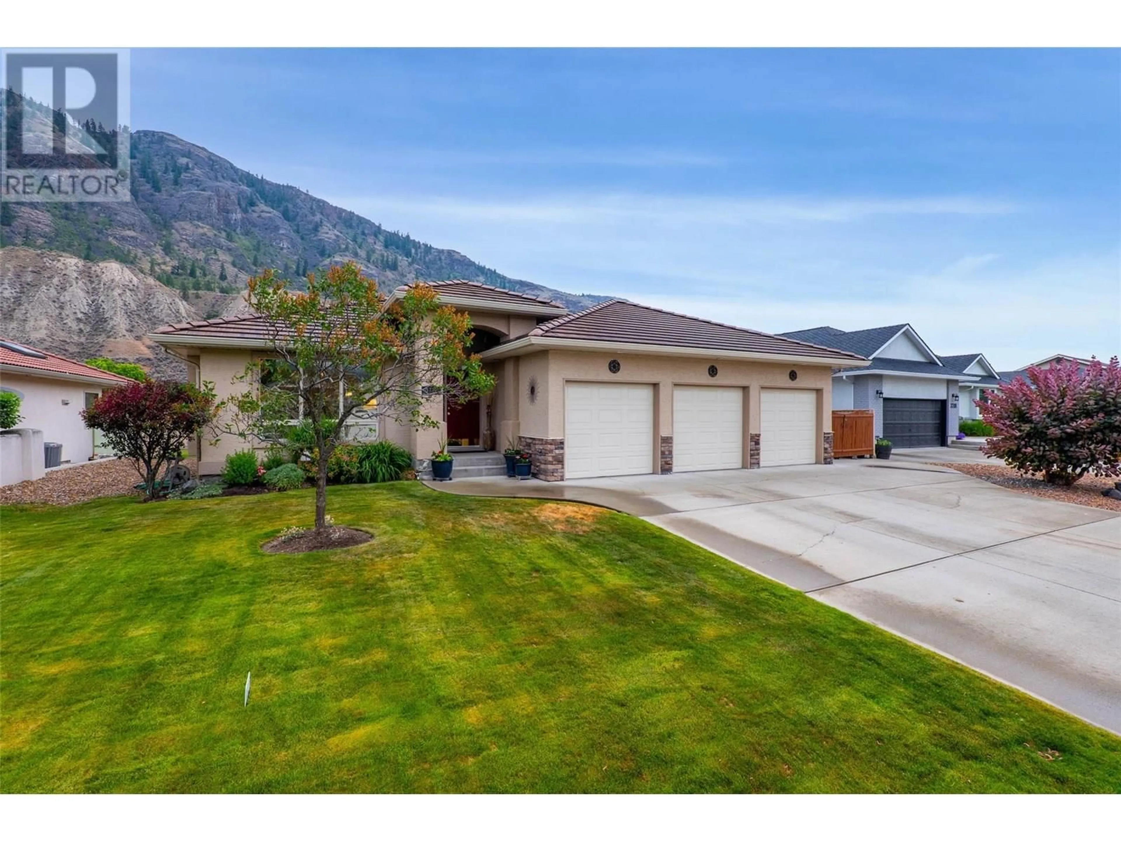 A pic from outside/outdoor area/front of a property/back of a property/a pic from drone, mountain view for 3712 NAVATANEE DRIVE, Kamloops British Columbia V2H1S1