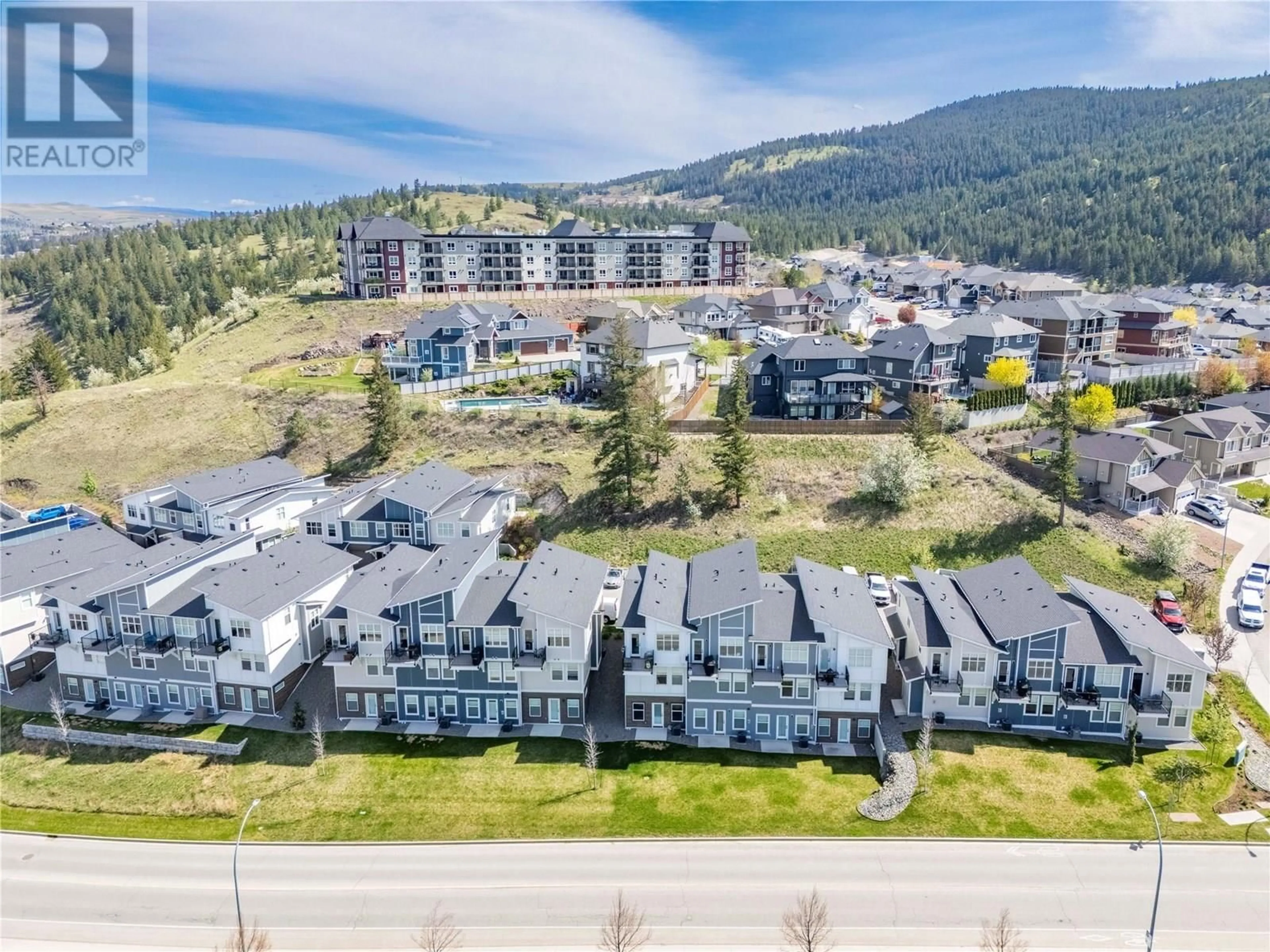 A pic from outside/outdoor area/front of a property/back of a property/a pic from drone, mountain view for 103 - 1701 FOXTAIL DRIVE, Kamloops British Columbia V1S0E9