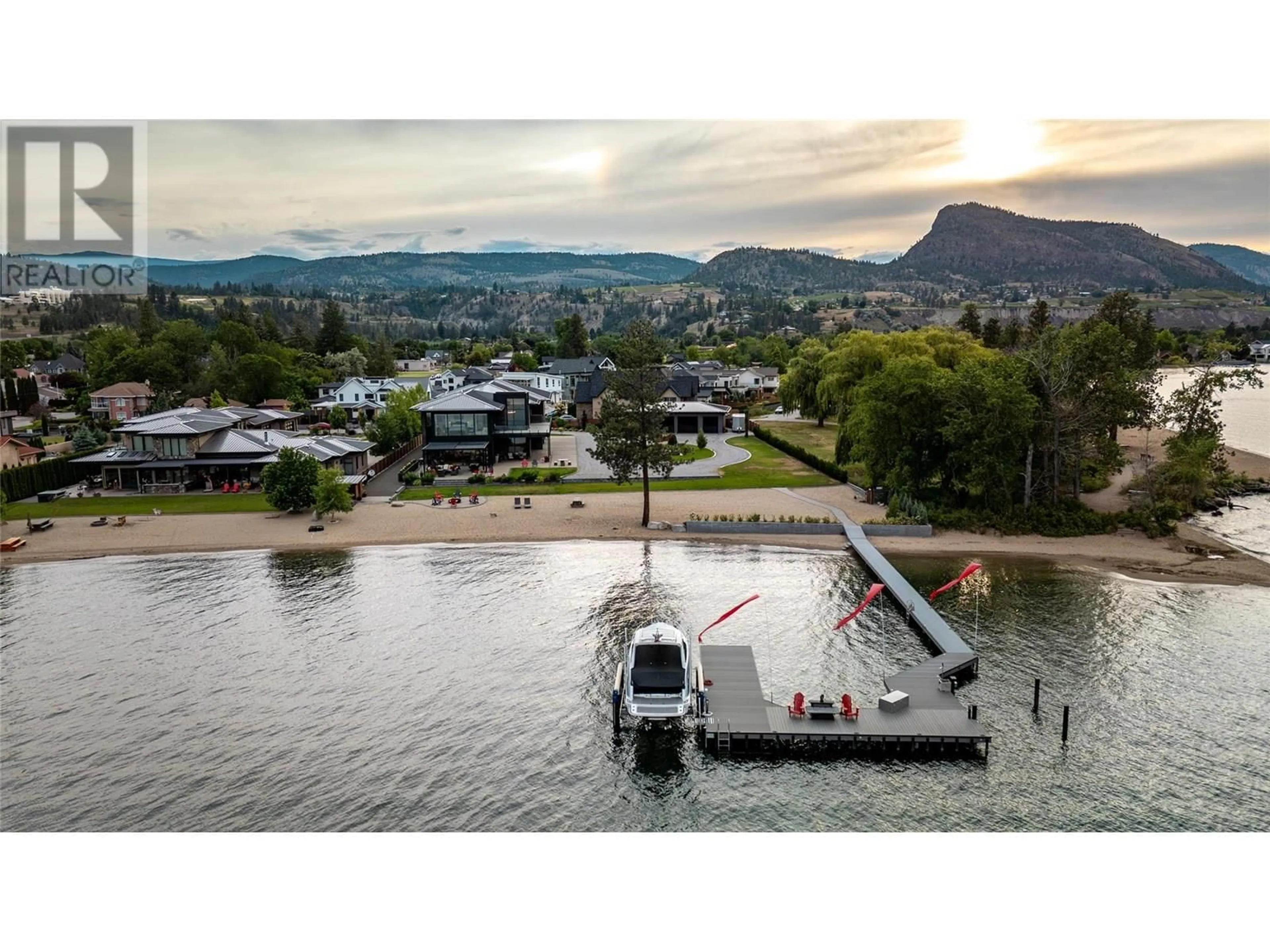A pic from outside/outdoor area/front of a property/back of a property/a pic from drone, water/lake/river/ocean view for 5849 DALE AVENUE, Summerland British Columbia V0H1Z9