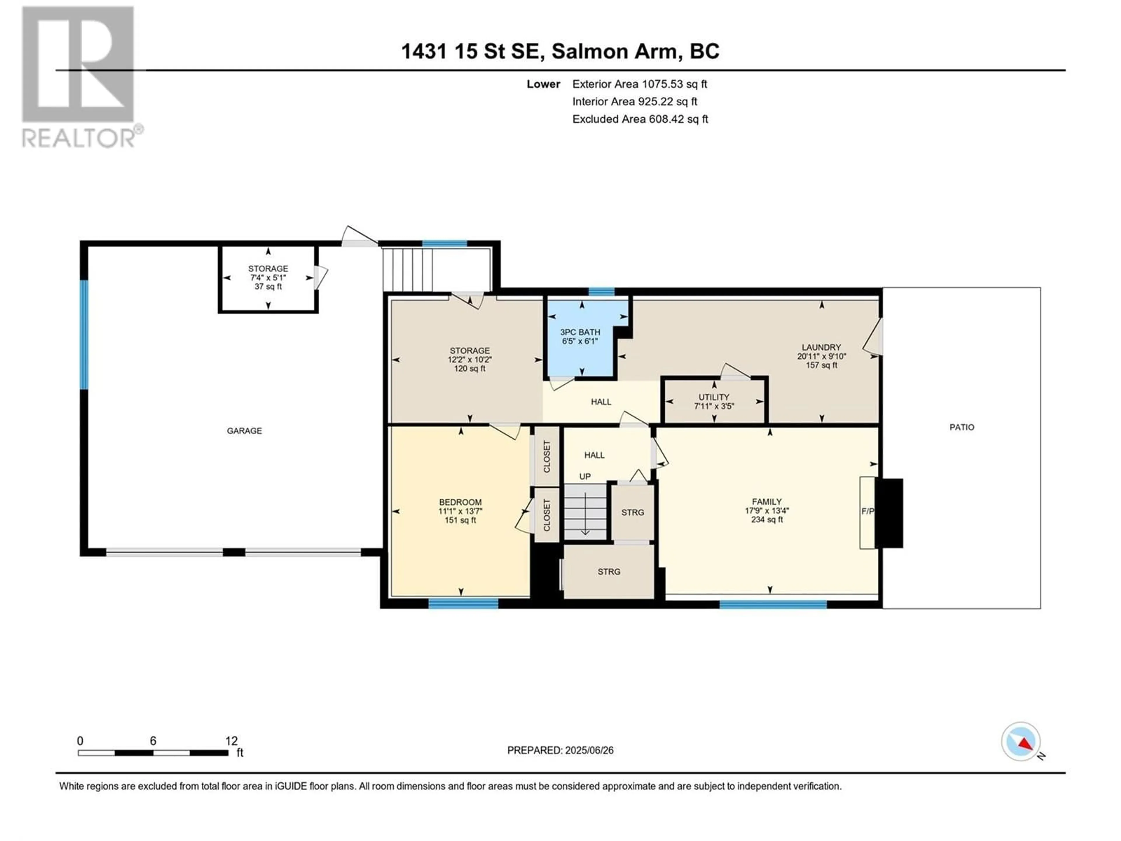 Floor plan for 1431 15 STREET SOUTHEAST, Salmon Arm British Columbia V1E2G8