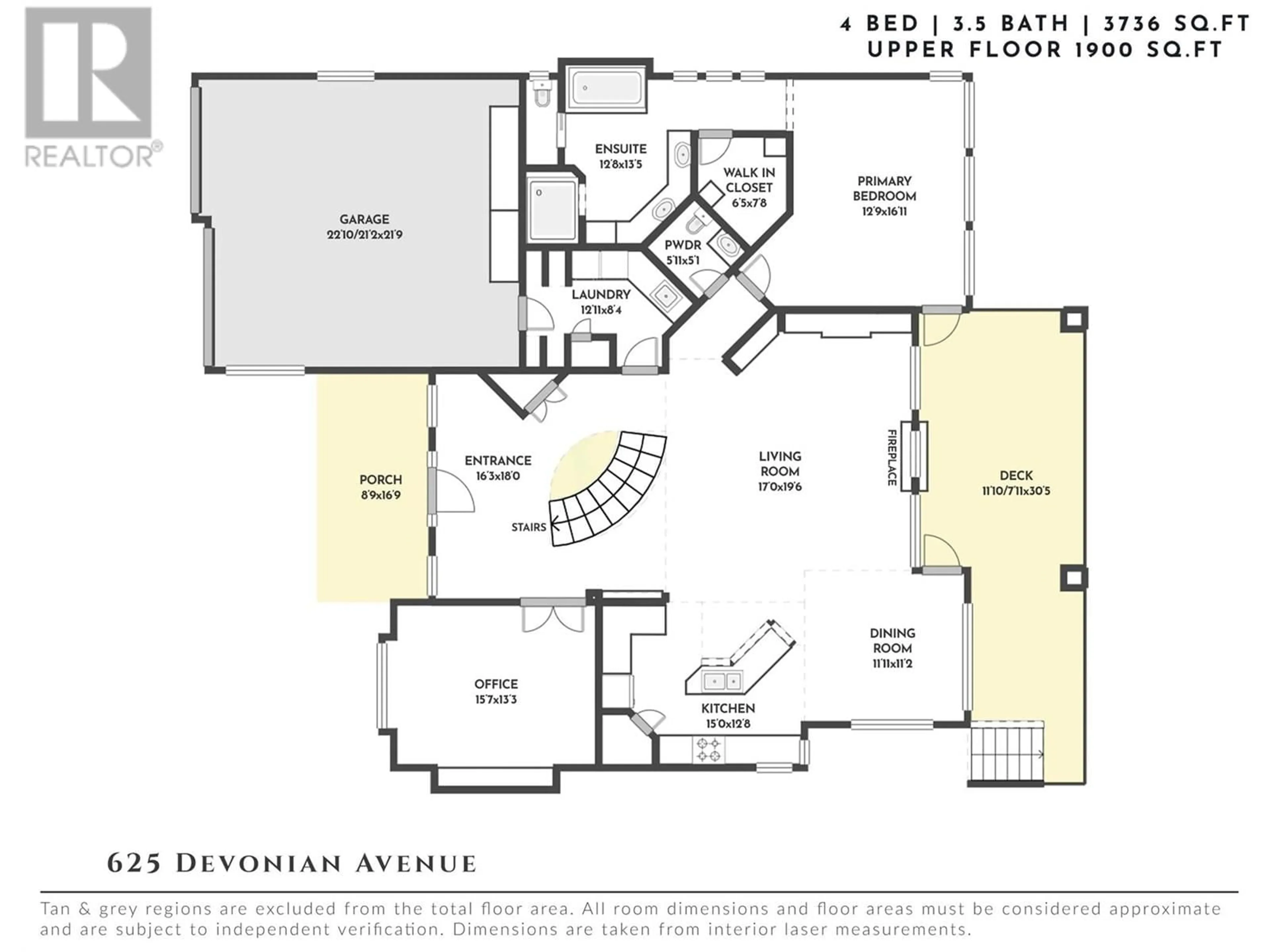 Floor plan for 625 DEVONIAN AVENUE, Kelowna British Columbia V1W4Z8