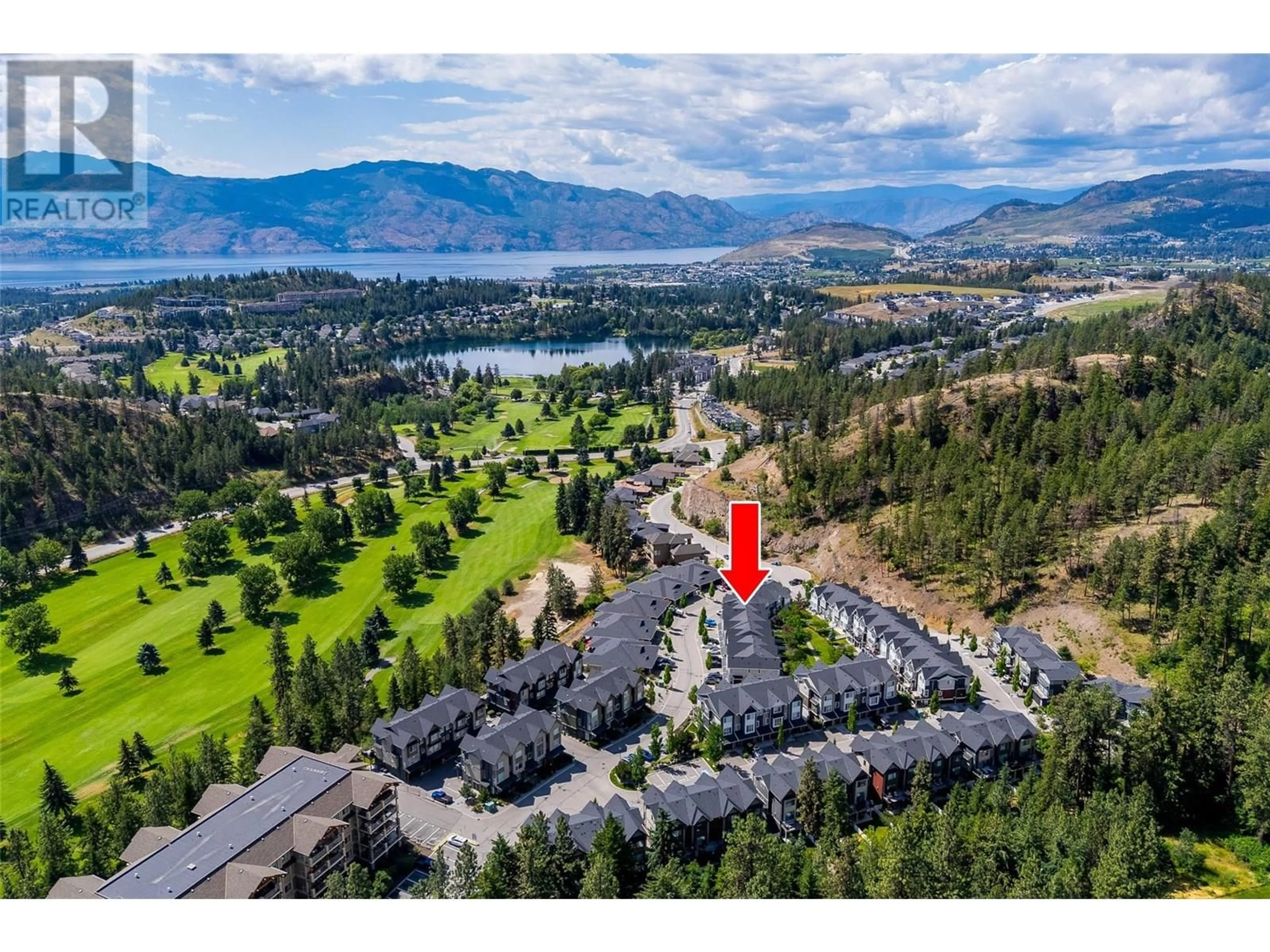 A pic from outside/outdoor area/front of a property/back of a property/a pic from drone, water/lake/river/ocean view for 13 - 2490 TUSCANY DRIVE, West Kelowna British Columbia V4T2X6