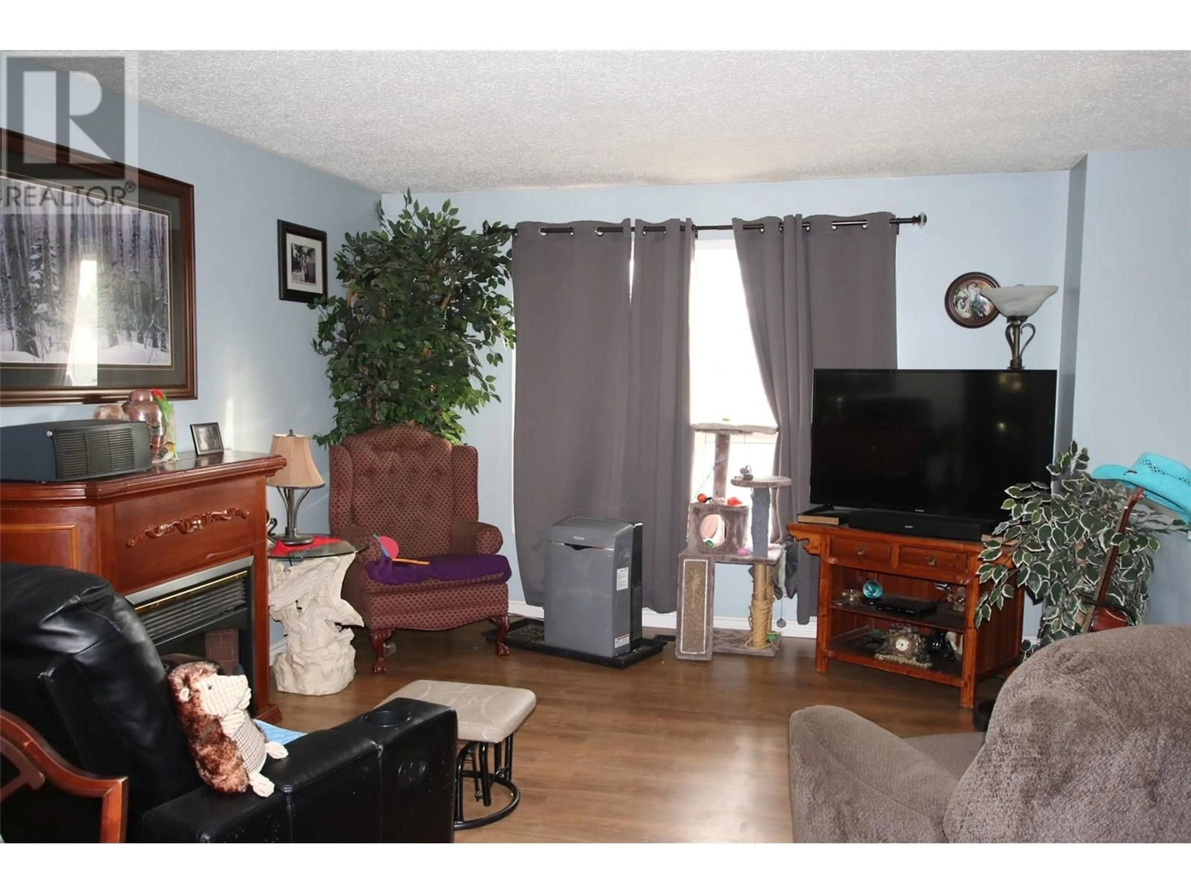 Living room with furniture, wood/laminate floor for 119 SPRUCE AVENUE, Tumbler Ridge British Columbia V0C2W0