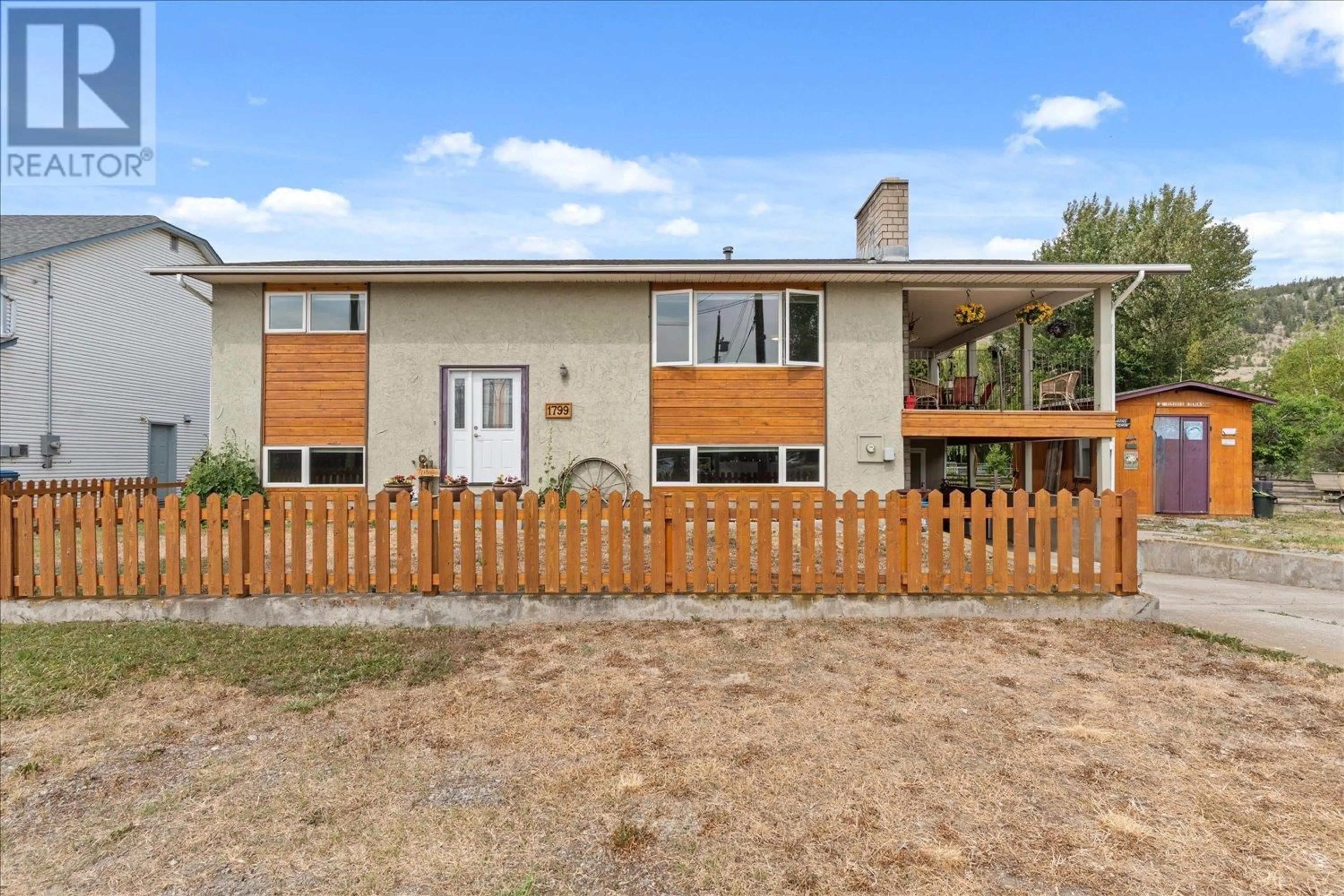 A pic from outside/outdoor area/front of a property/back of a property/a pic from drone, unknown for 1799 SPRING STREET, Merritt British Columbia V1K1B8