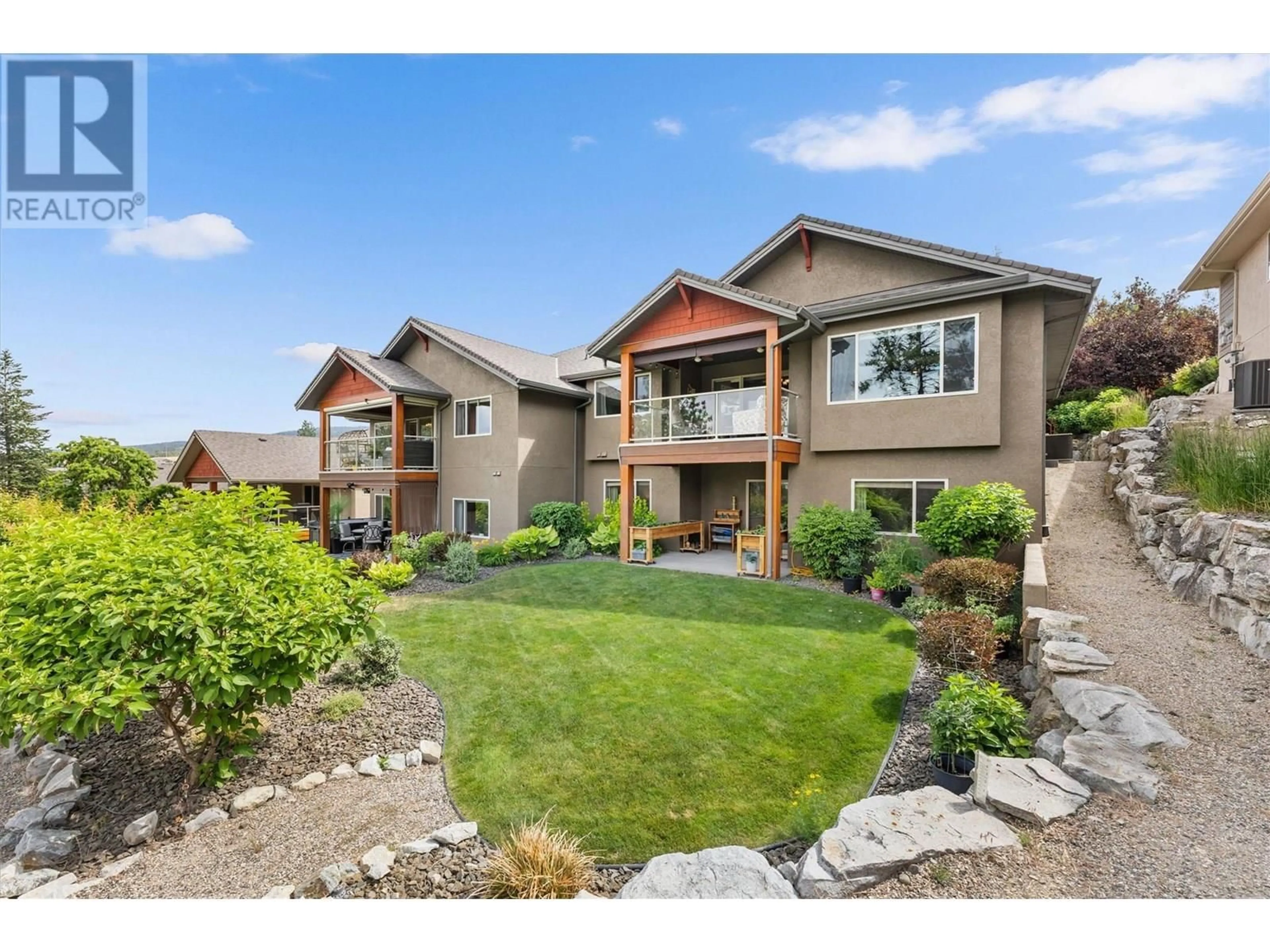 A pic from outside/outdoor area/front of a property/back of a property/a pic from drone, unknown for 3428 CAMELBACK DRIVE, Kelowna British Columbia V1X8A8