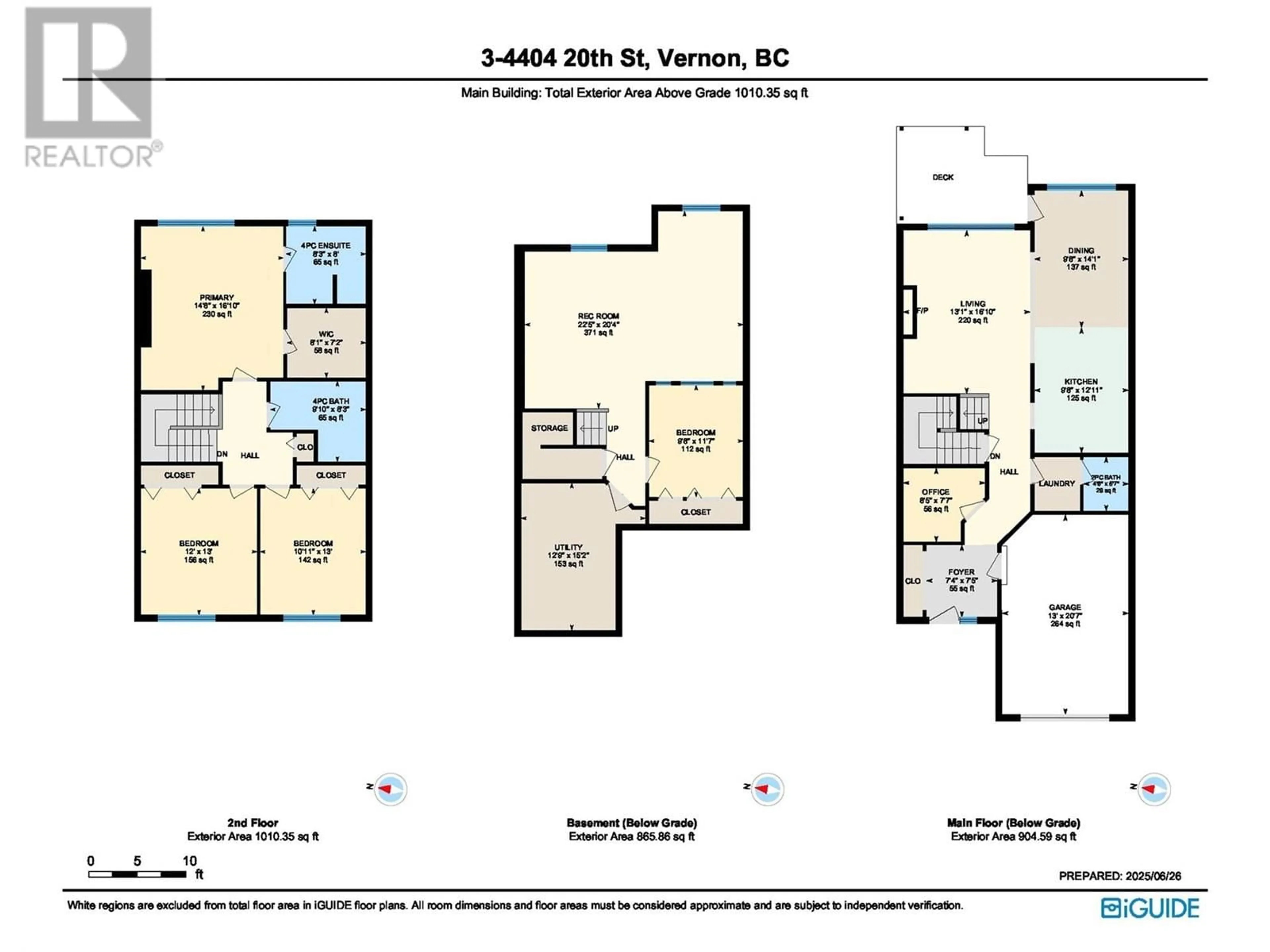 Floor plan for 3 - 4404 20 STREET, Vernon British Columbia V1T4E3