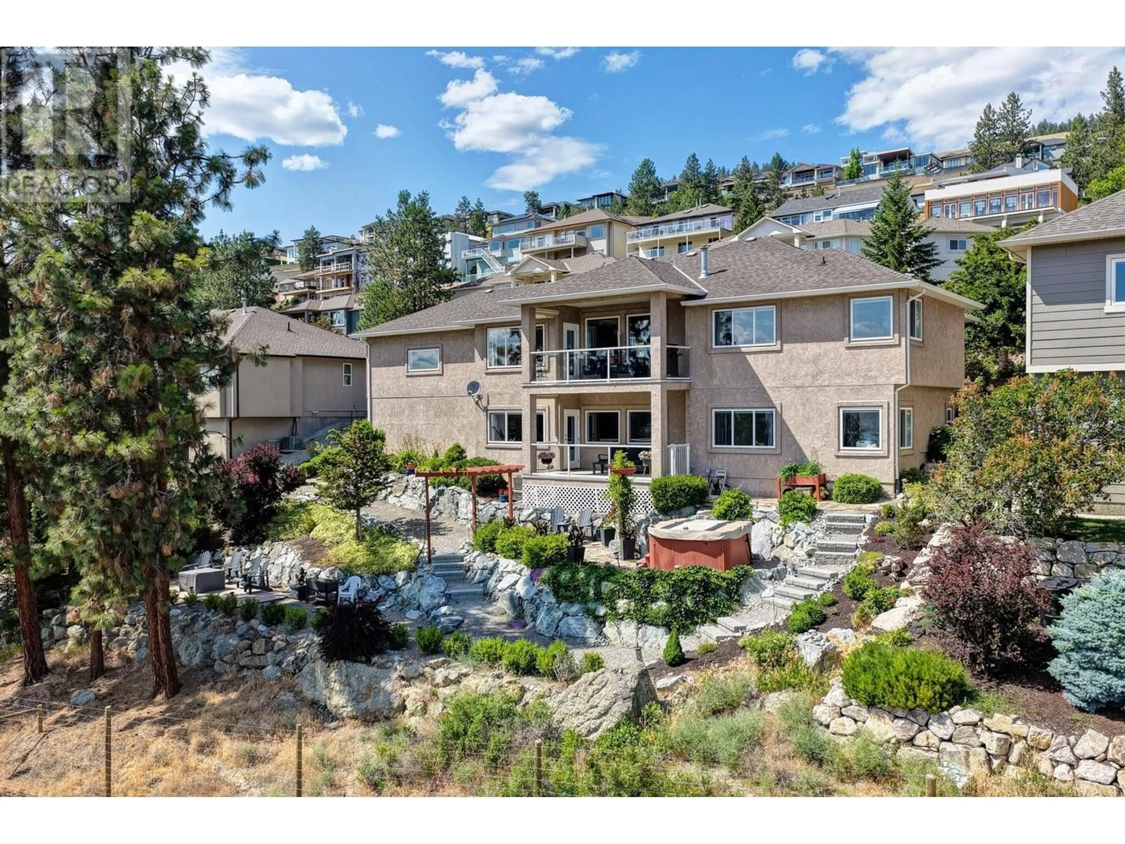 A pic from outside/outdoor area/front of a property/back of a property/a pic from drone, mountain view for 1395 GREGORY ROAD, West Kelowna British Columbia V1Z3P2