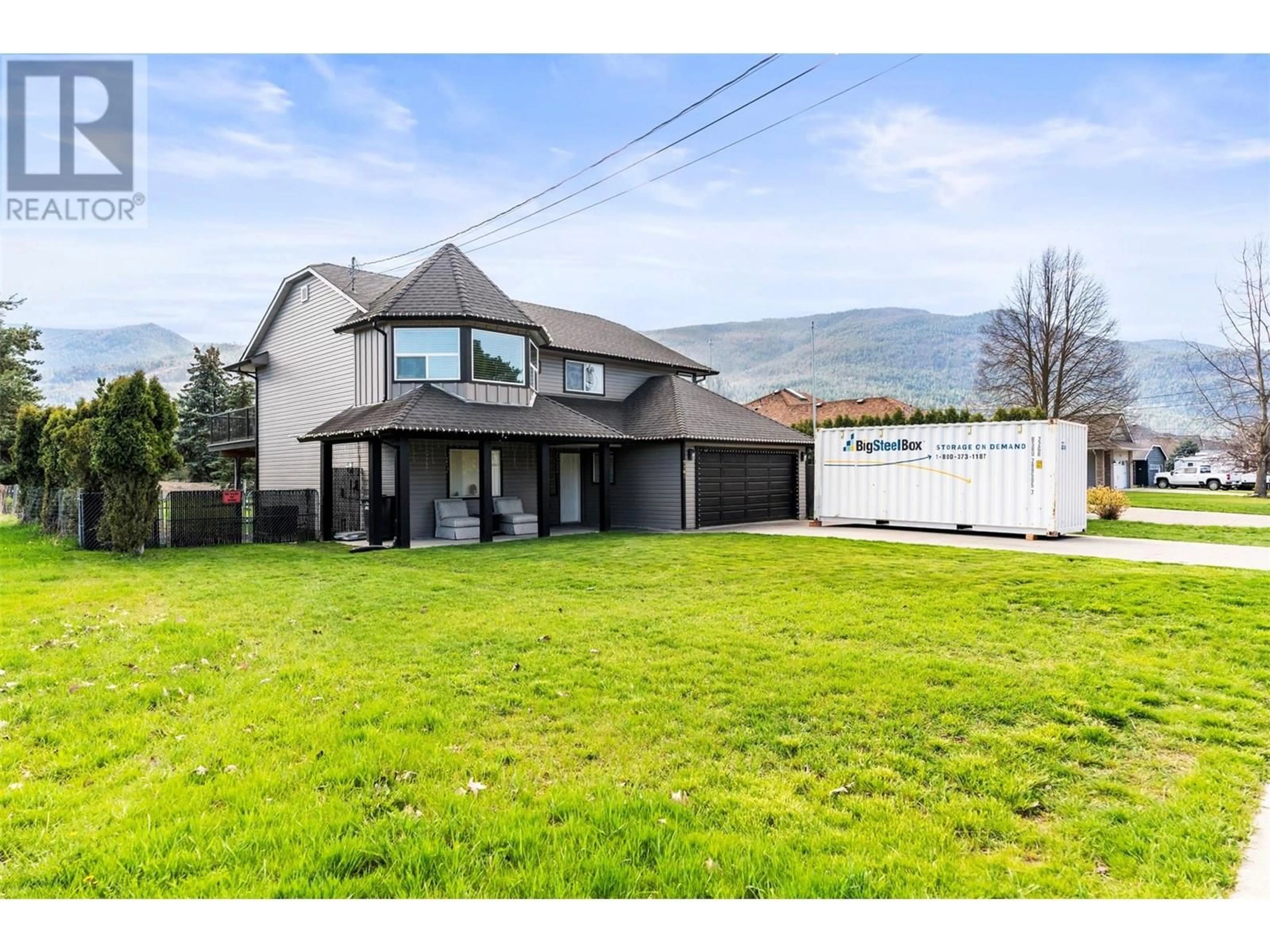 A pic from outside/outdoor area/front of a property/back of a property/a pic from drone, mountain view for 2260 OKANAGAN STREET, Armstrong British Columbia V4Y0B7