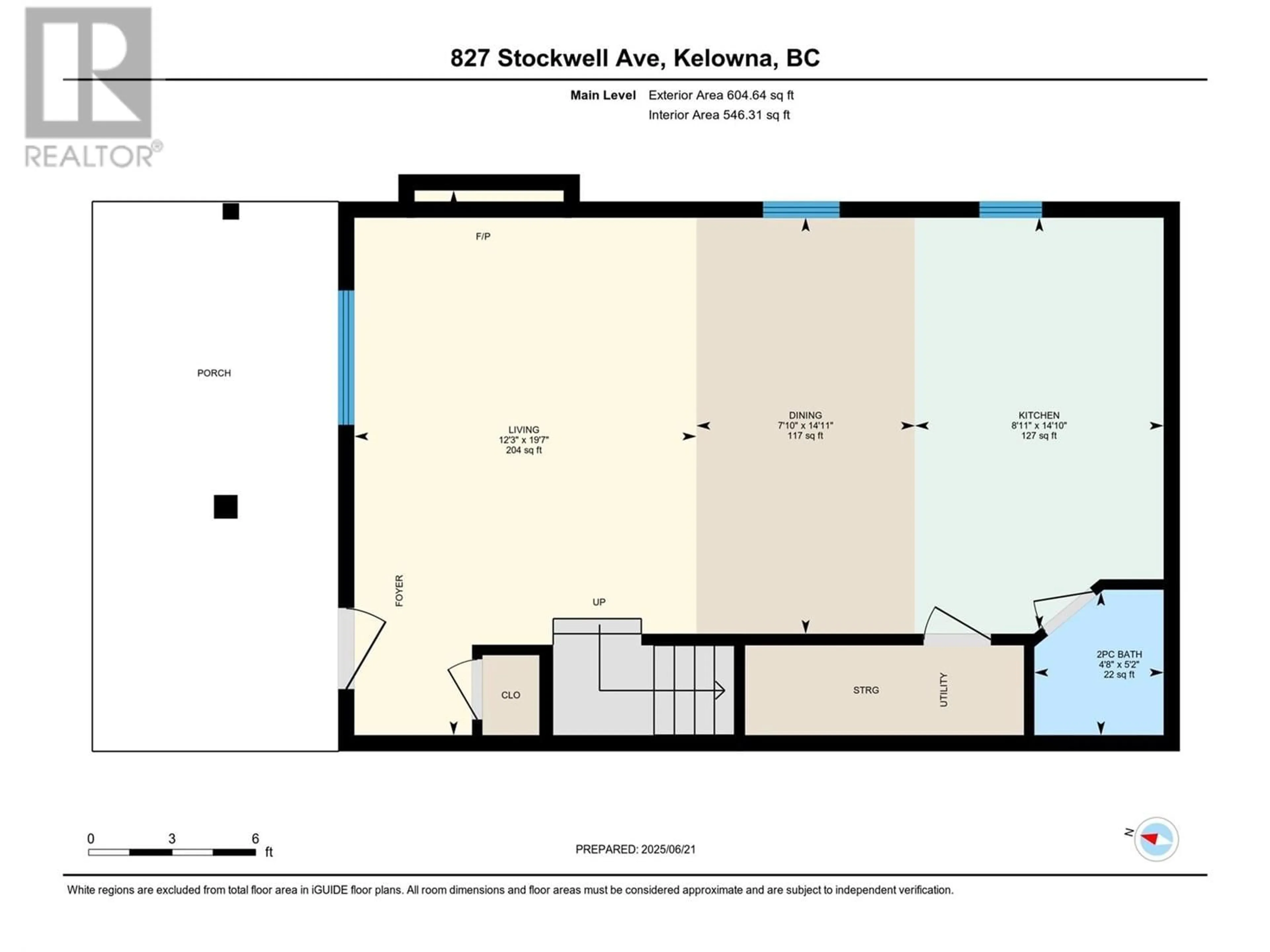 Floor plan for 827 STOCKWELL AVENUE, Kelowna British Columbia V1Y6V9