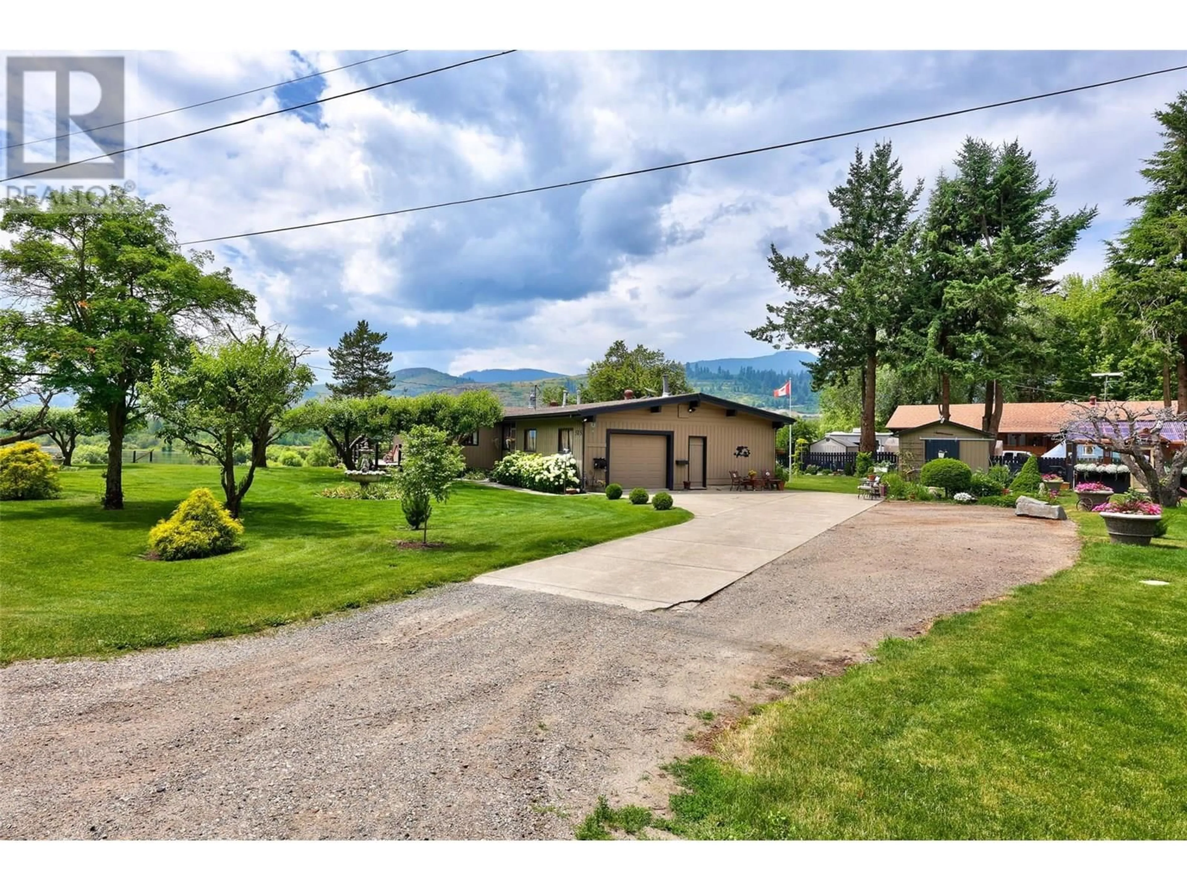 A pic from outside/outdoor area/front of a property/back of a property/a pic from drone, mountain view for 5857 VLA ROAD, Chase British Columbia V0E1M1