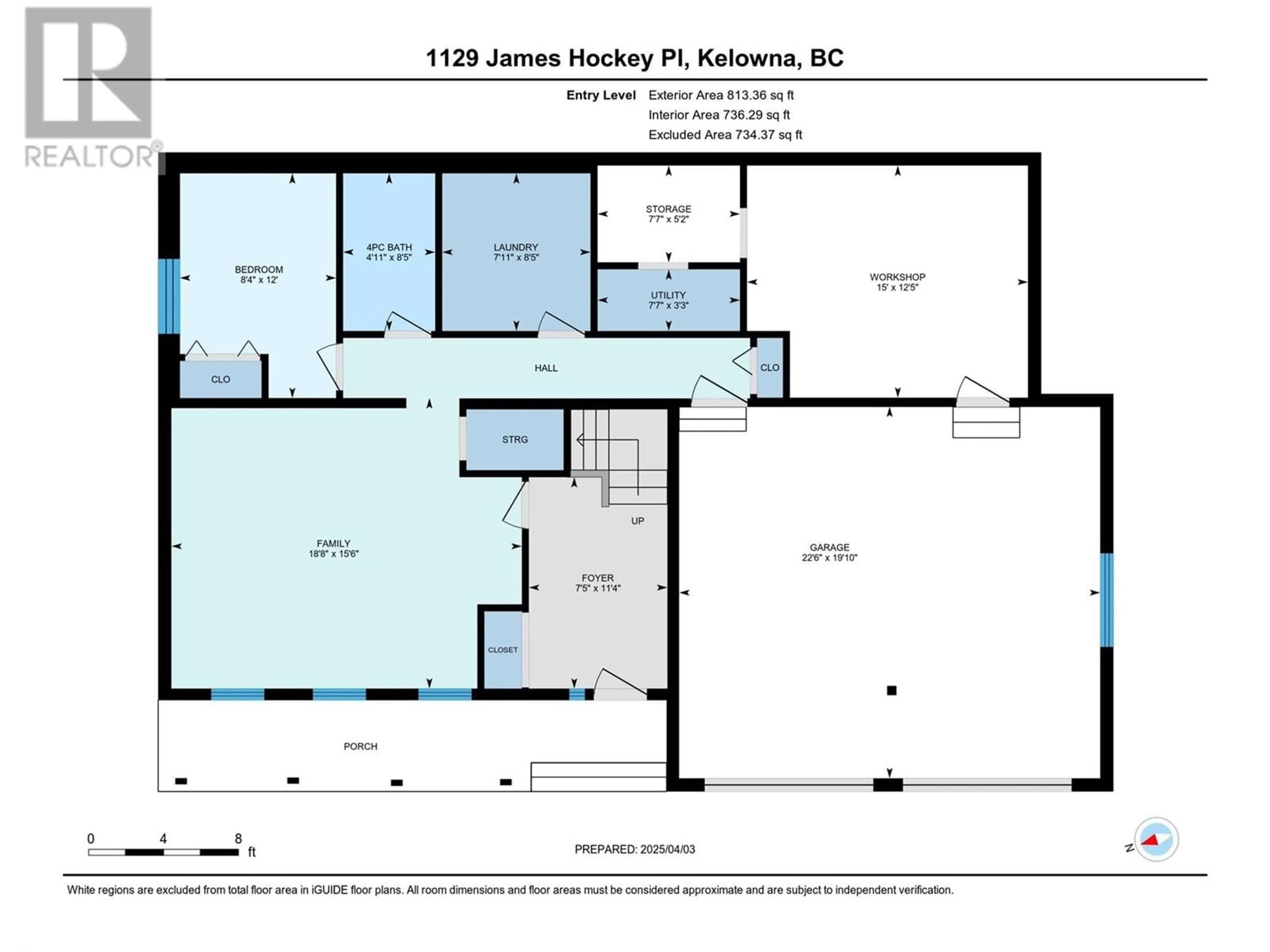 Floor plan for 1129 JAMES HOCKEY PLACE, Kelowna British Columbia V1X7L2