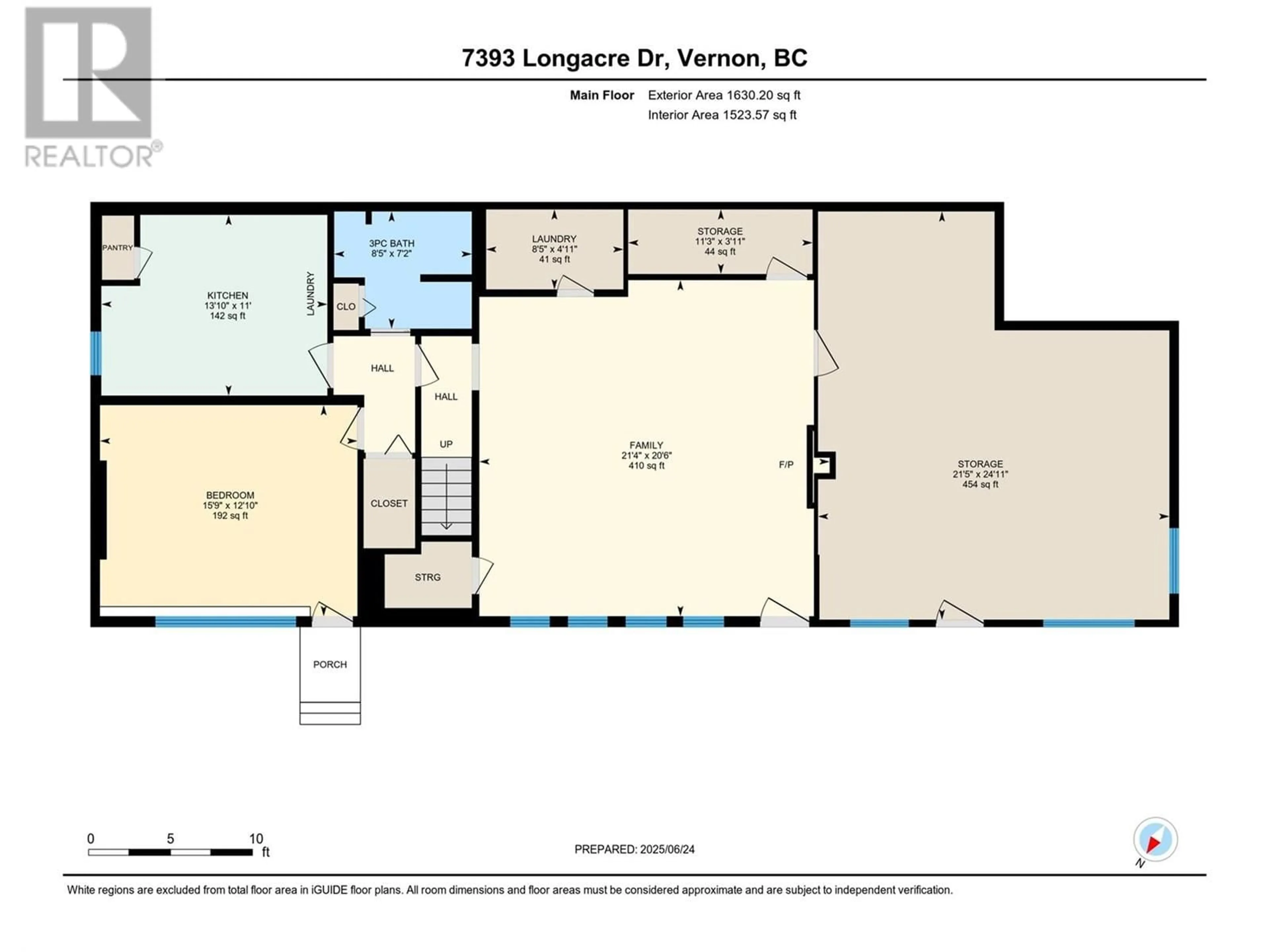 Floor plan for 7393 LONGACRE DRIVE, Vernon British Columbia V1H1R5