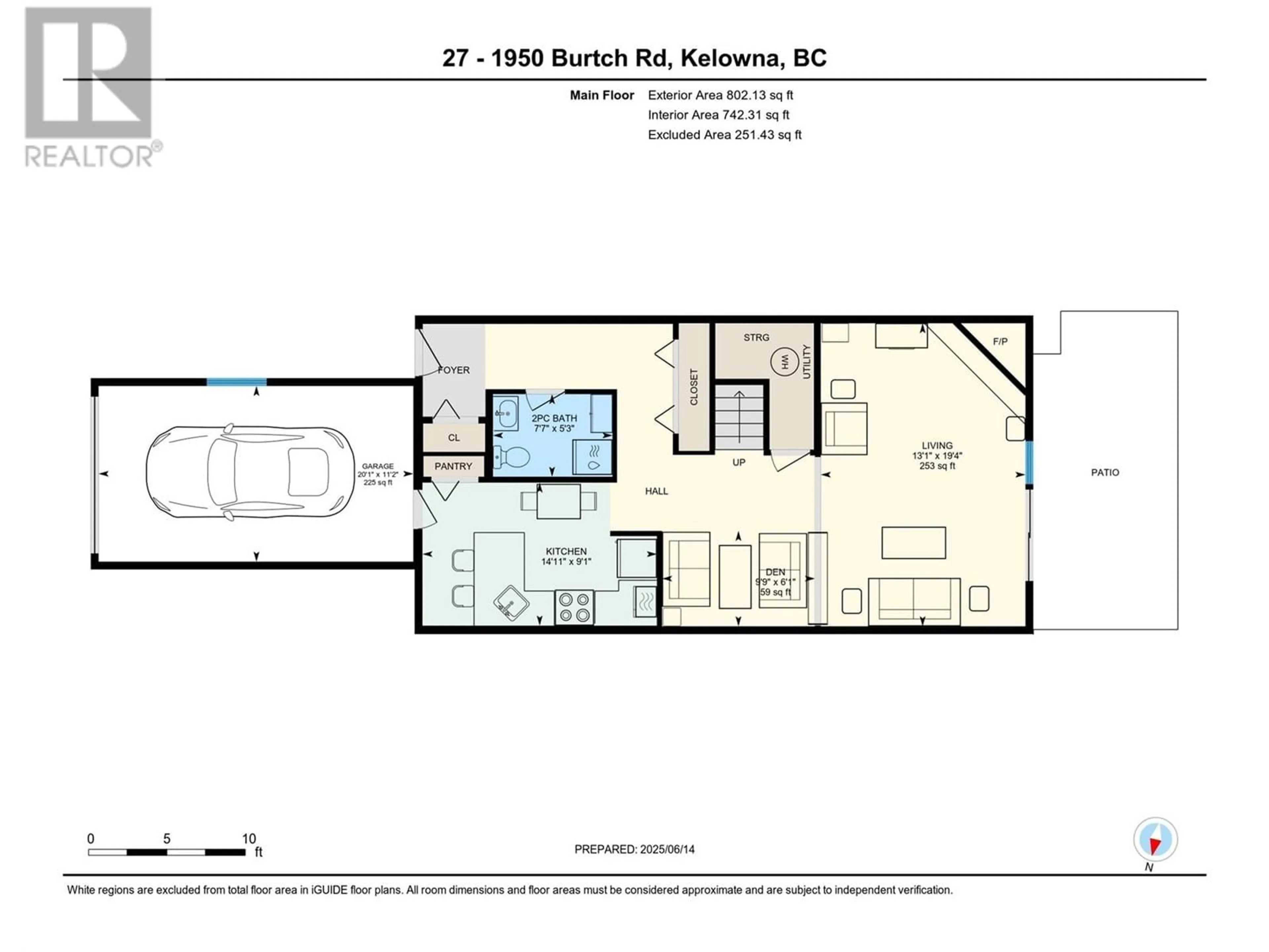 Floor plan for 27 - 1950 BURTCH ROAD, Kelowna British Columbia V1Y4B2