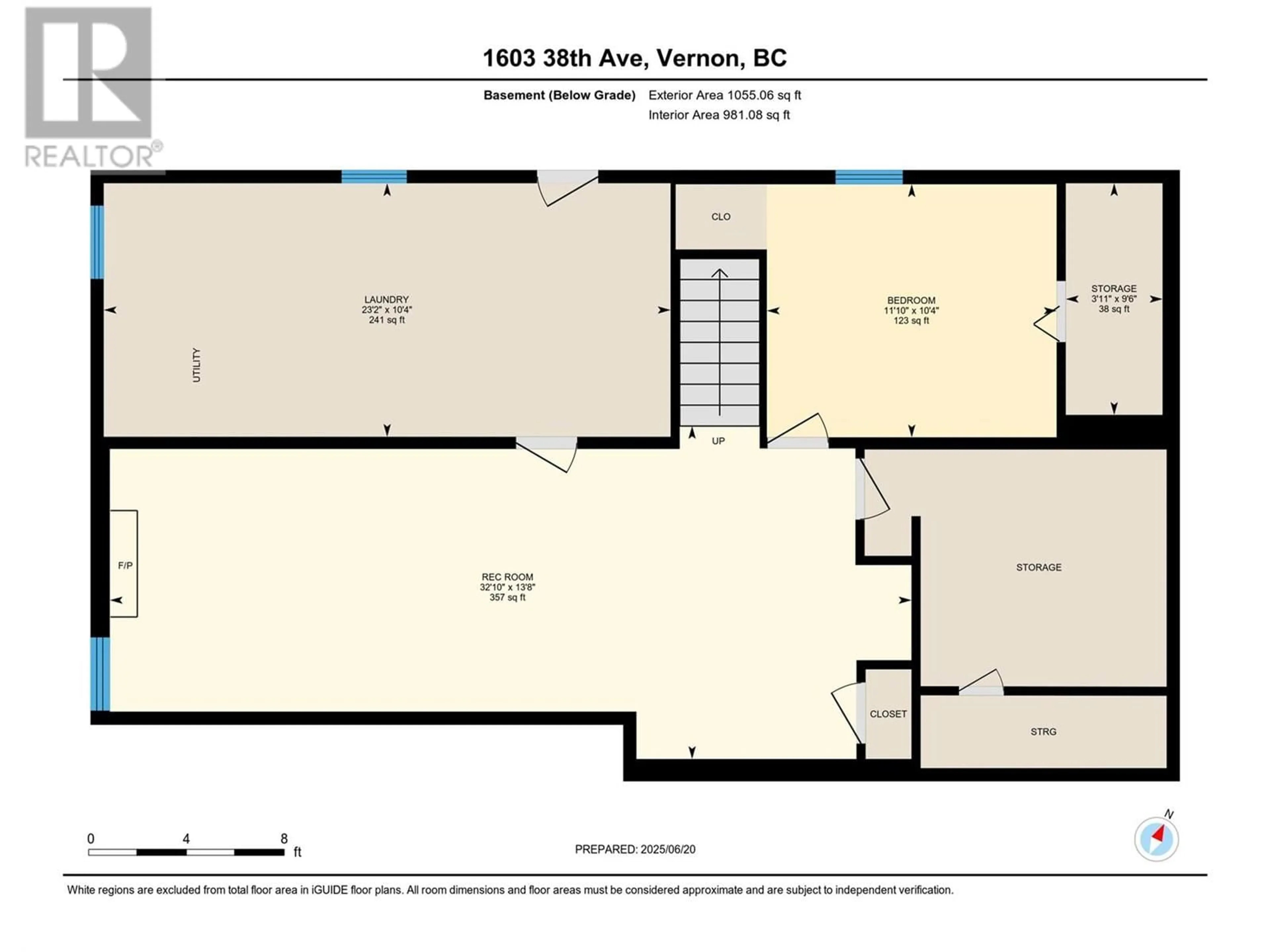 Floor plan for 1603 38 AVENUE, Vernon British Columbia V1T2Z3