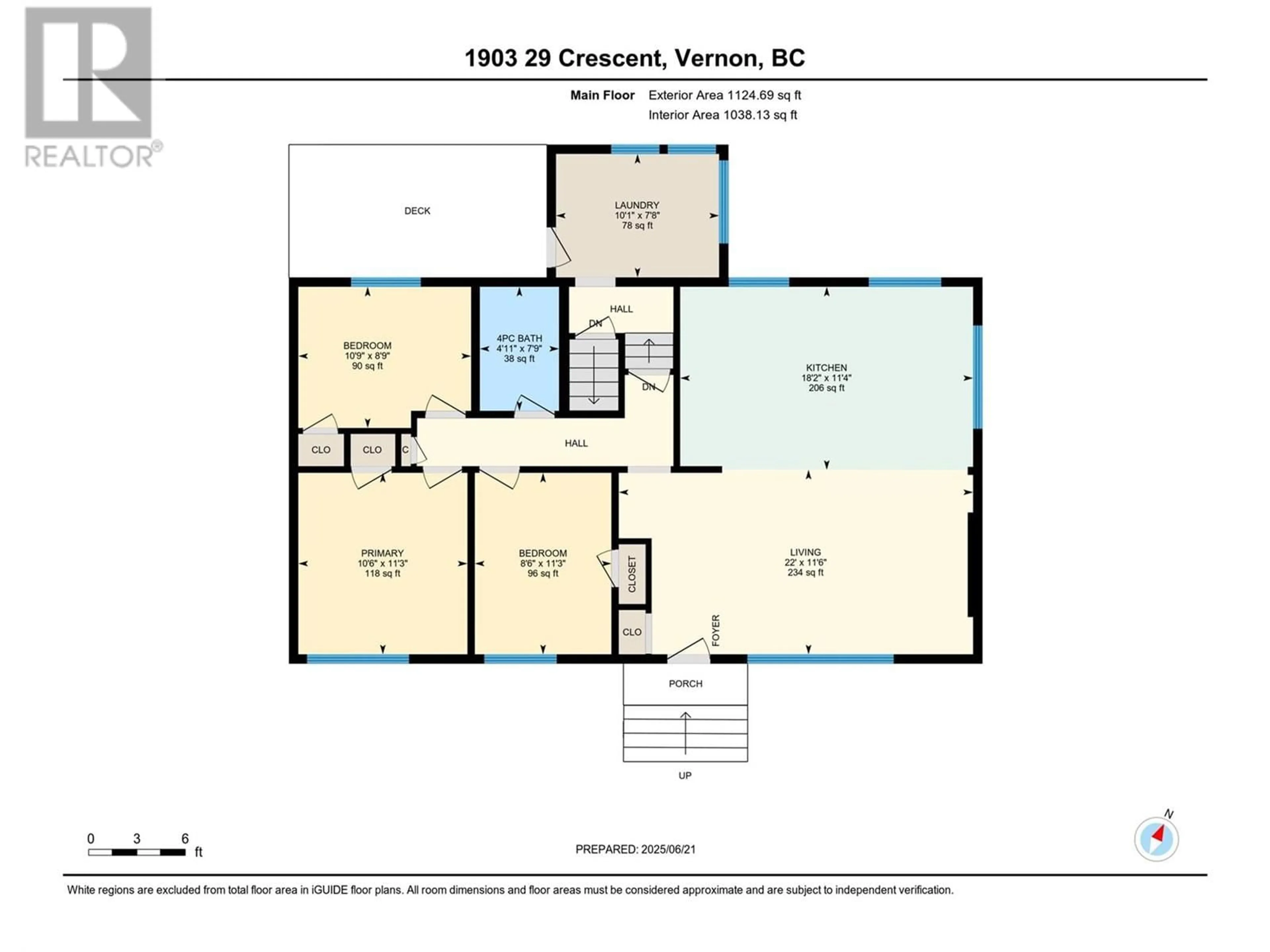 Floor plan for 1903 29 CRESCENT, Vernon British Columbia V1T1Y6
