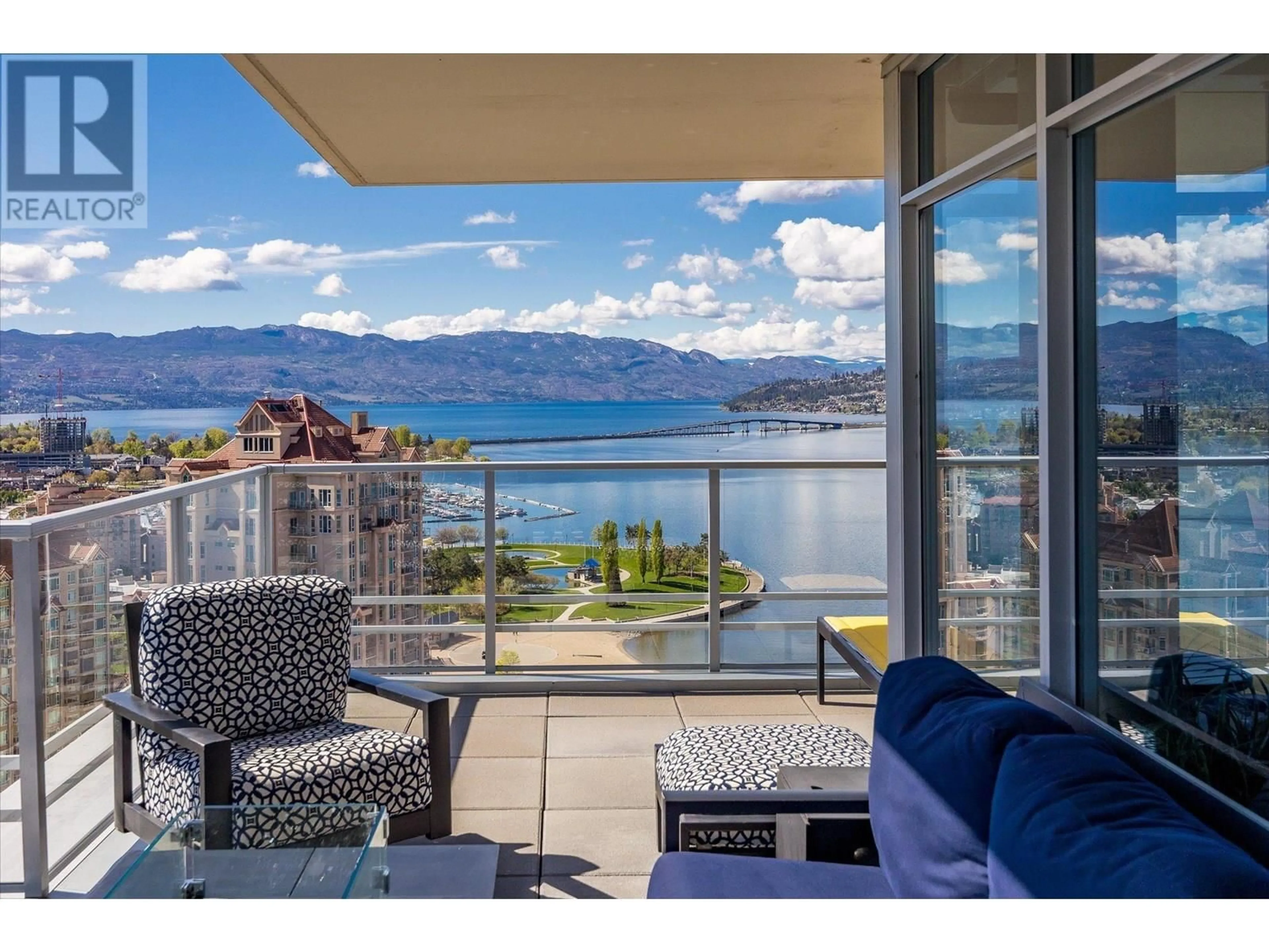 Patio, water/lake/river/ocean view for 2603 - 1075 SUNSET DRIVE, Kelowna British Columbia V1Y9Y9