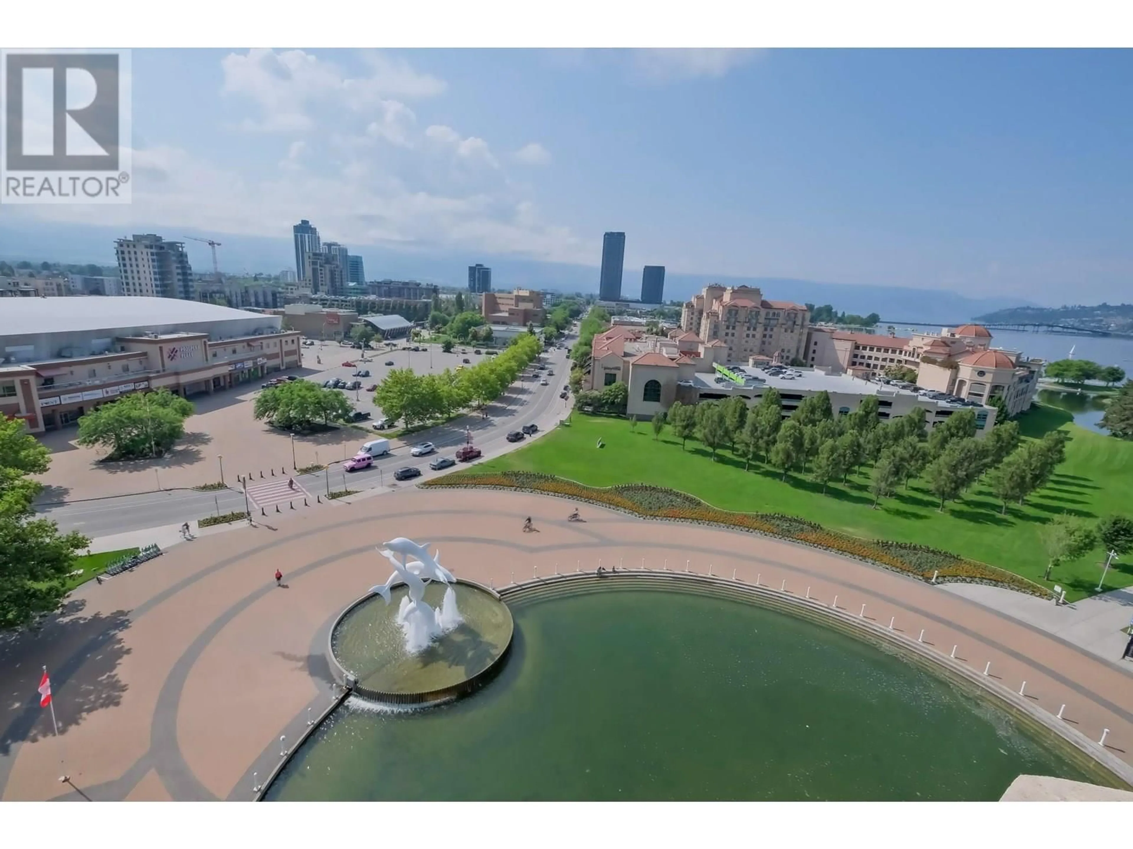 A pic from outside/outdoor area/front of a property/back of a property/a pic from drone, water/lake/river/ocean view for 1103 - 1160 SUNSET DRIVE, Kelowna British Columbia V1Y9P7