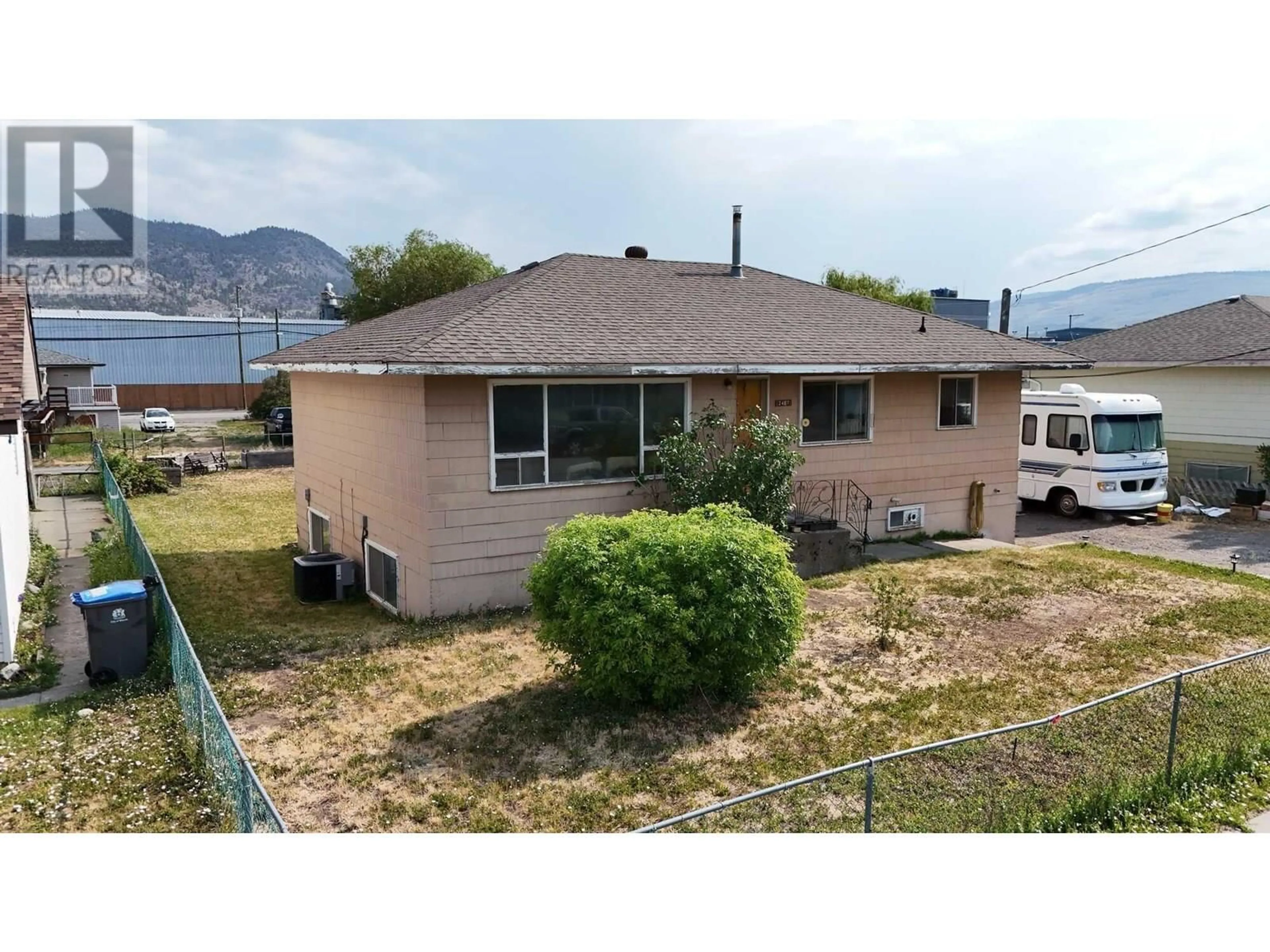 A pic from outside/outdoor area/front of a property/back of a property/a pic from drone, water/lake/river/ocean view for 2437 COUTLEE AVENUE, Merritt British Columbia V1K1B8