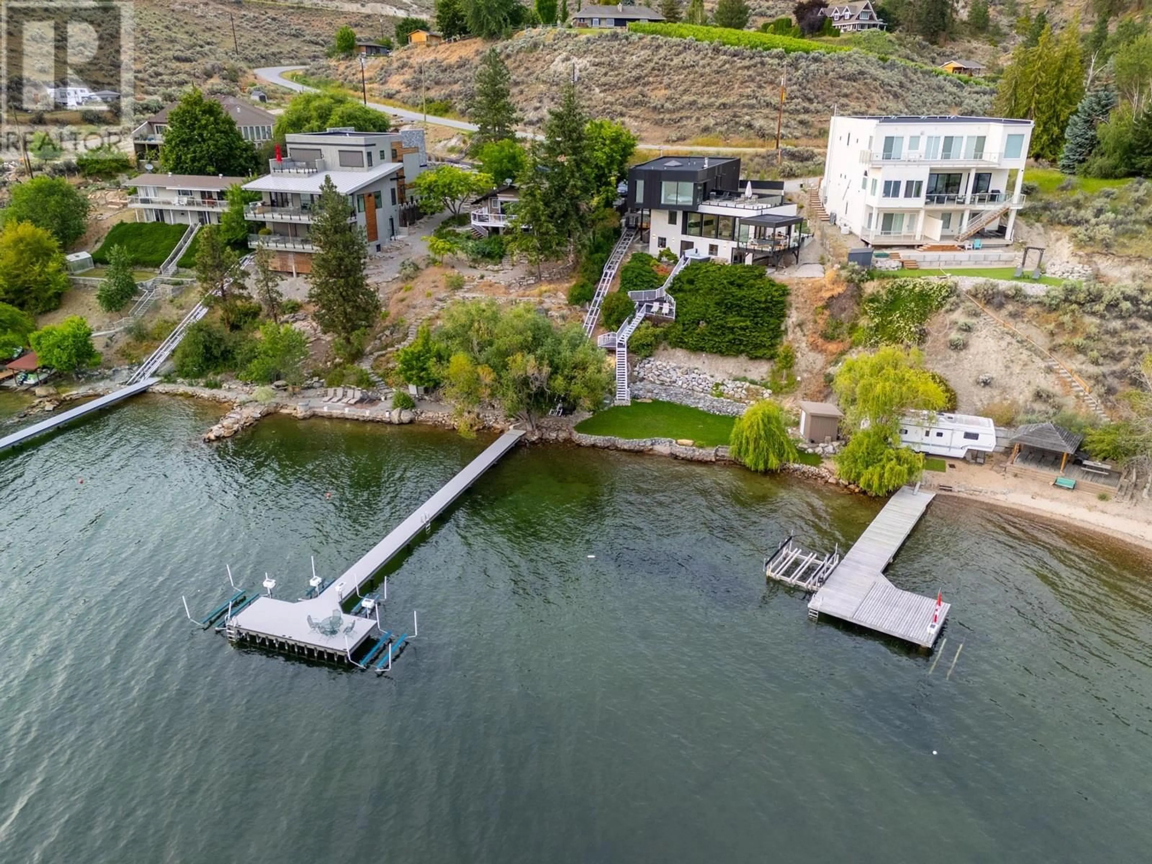 A pic from outside/outdoor area/front of a property/back of a property/a pic from drone, water/lake/river/ocean view for 6857 INDIAN ROCK ROAD, Naramata British Columbia V0H1N1