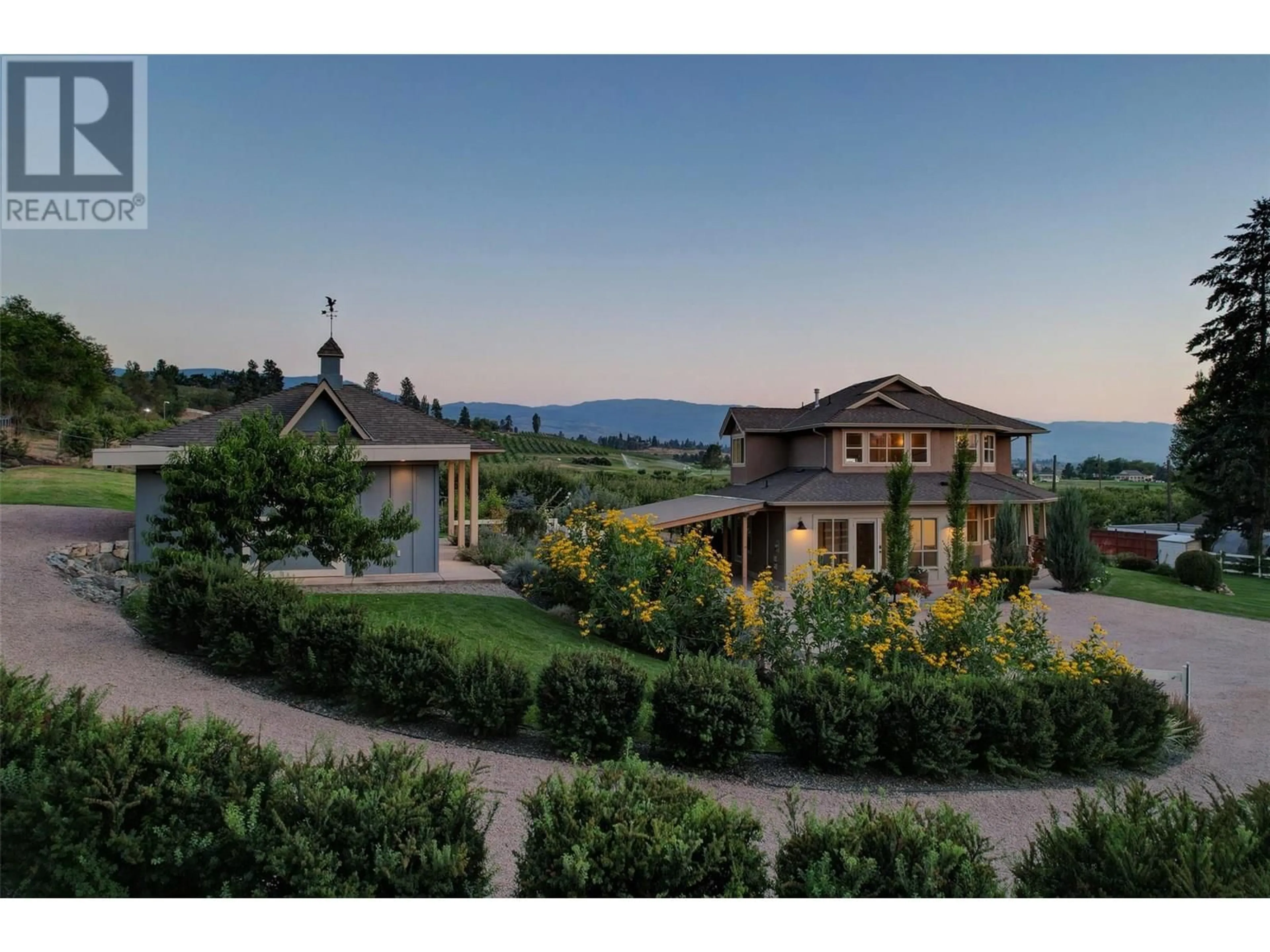 A pic from outside/outdoor area/front of a property/back of a property/a pic from drone, mountain view for 2967 MCCULLOCH ROAD, Kelowna British Columbia V1W4A5