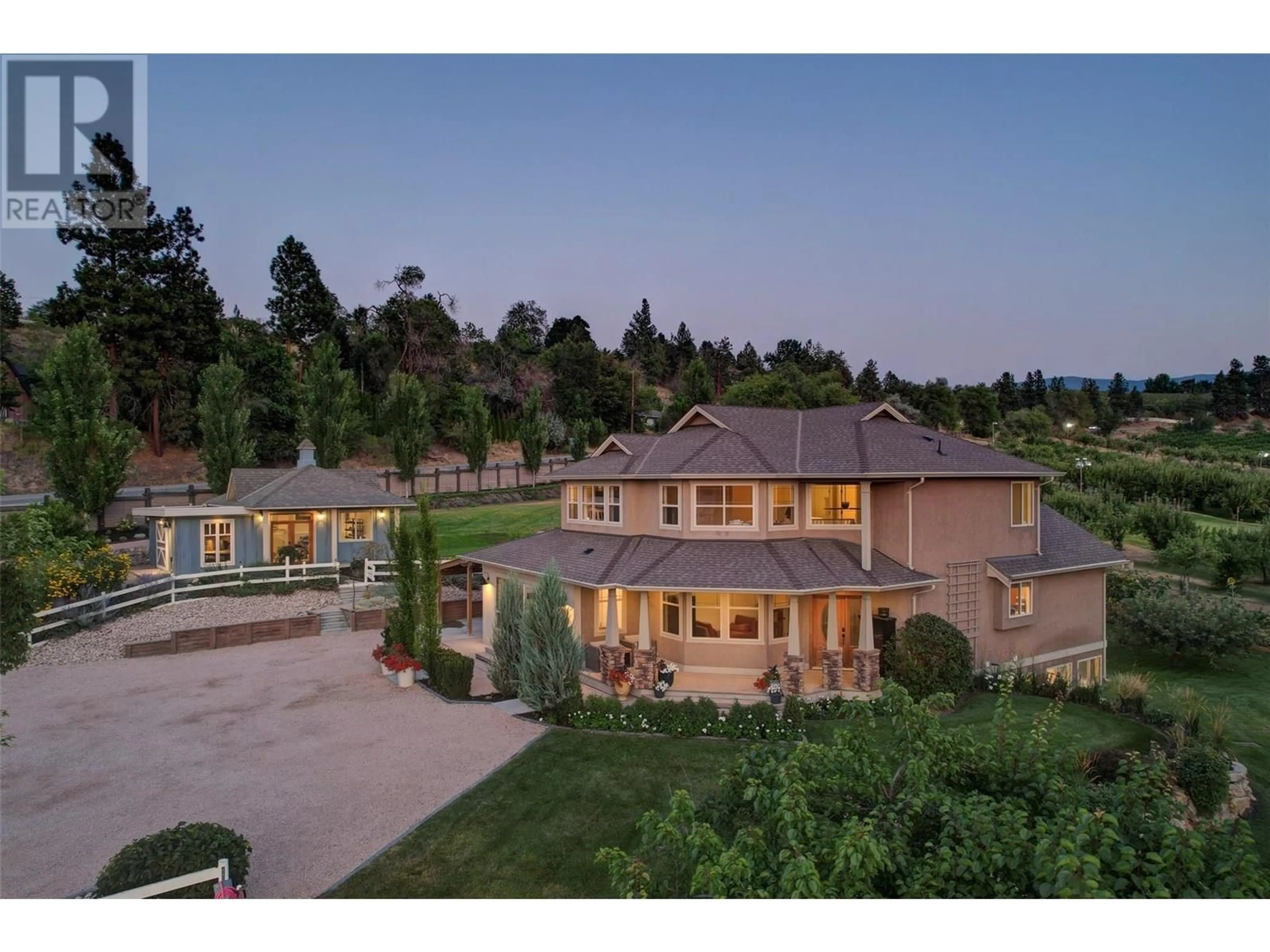 A pic from outside/outdoor area/front of a property/back of a property/a pic from drone, mountain view for 2967 MCCULLOCH ROAD, Kelowna British Columbia V1W4A5