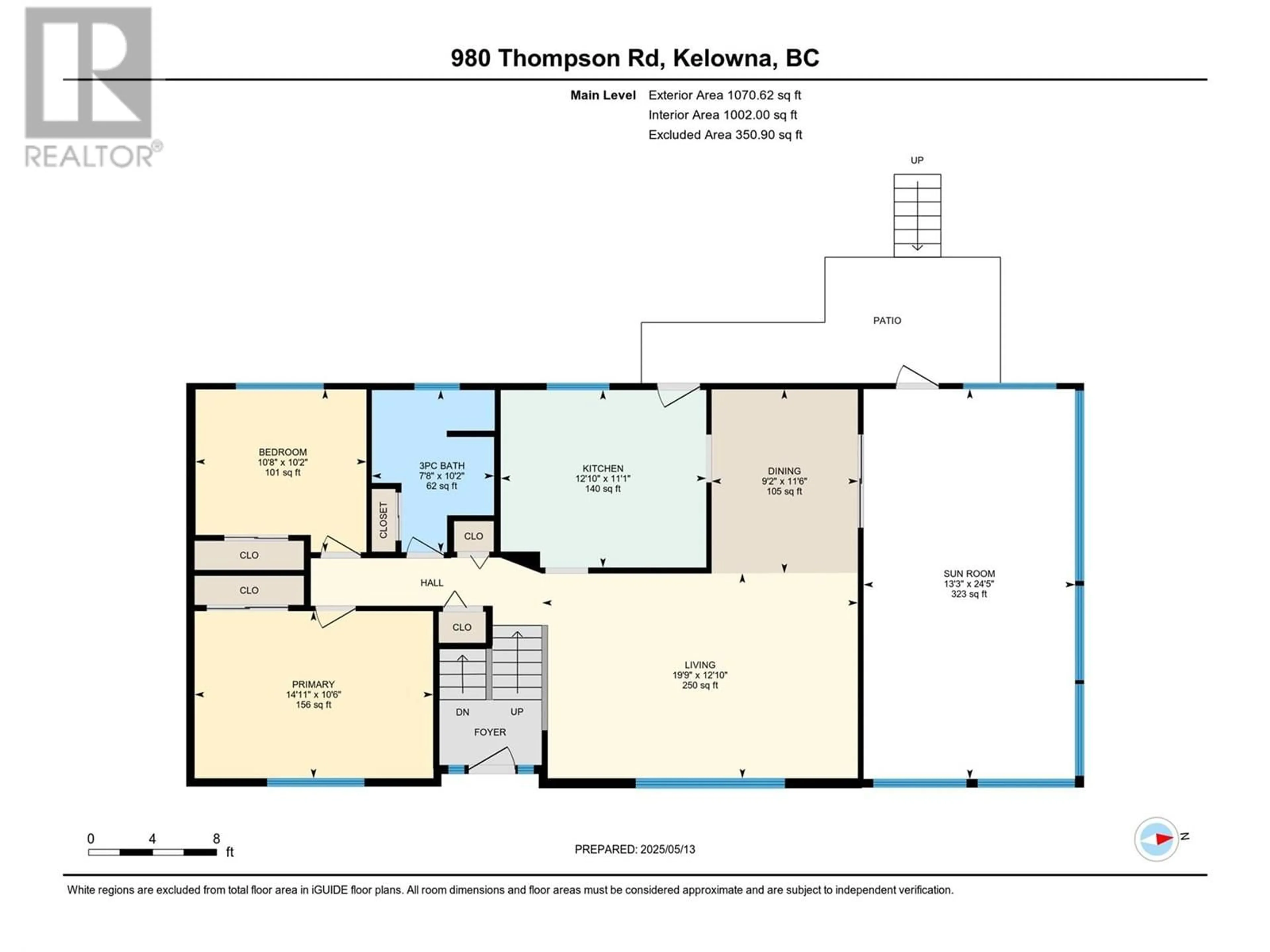 Floor plan for 980 THOMPSON ROAD, Kelowna British Columbia V1X3X1