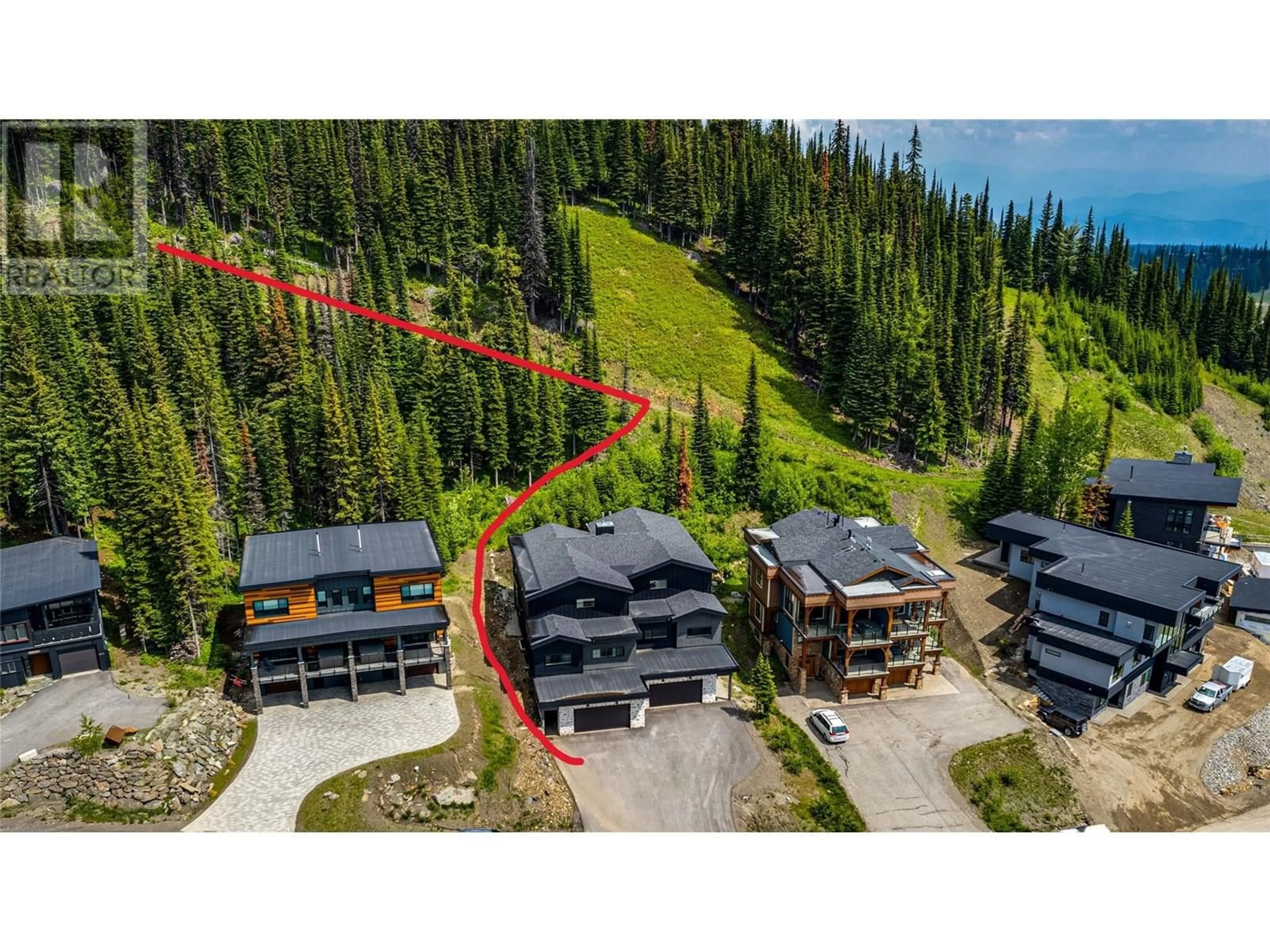 A pic from outside/outdoor area/front of a property/back of a property/a pic from drone, mountain view for 9963 PURCELL DRIVE, Vernon British Columbia V1B3M1