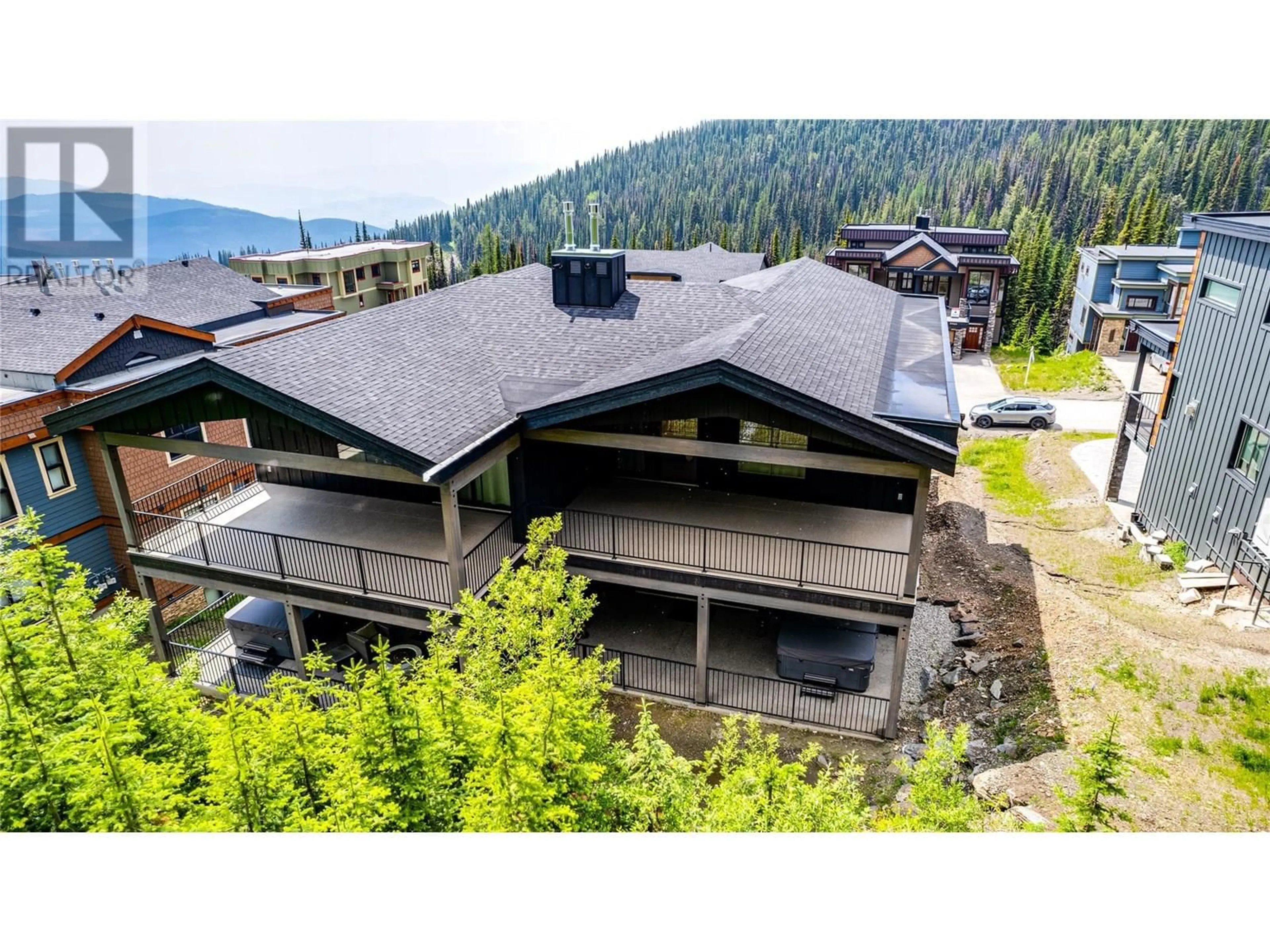 A pic from outside/outdoor area/front of a property/back of a property/a pic from drone, mountain view for 9963 PURCELL DRIVE, Vernon British Columbia V1B3M1