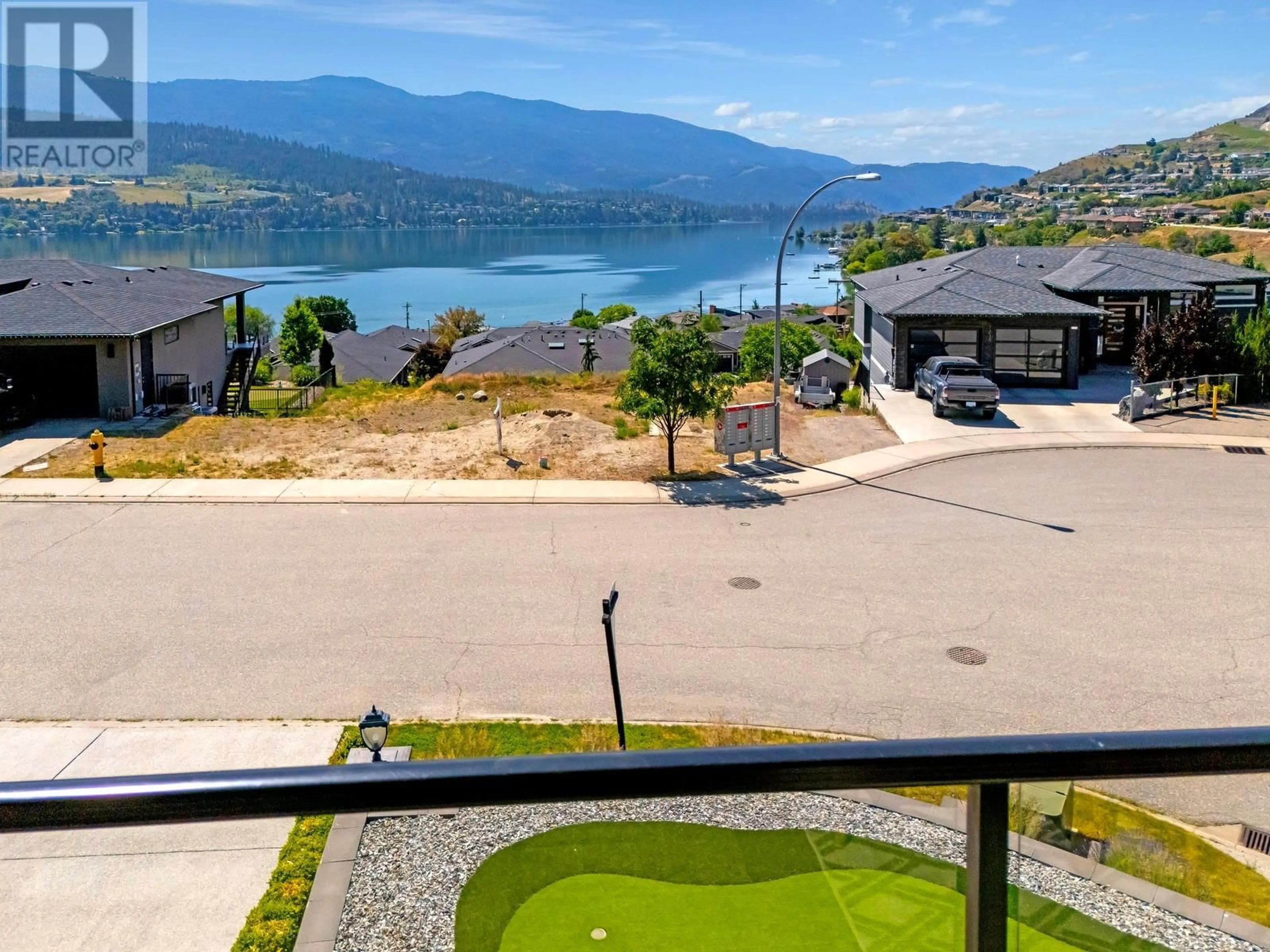 A pic from outside/outdoor area/front of a property/back of a property/a pic from drone, water/lake/river/ocean view for 7229 EDGEWATER PLACE, Coldstream British Columbia V1B4C5