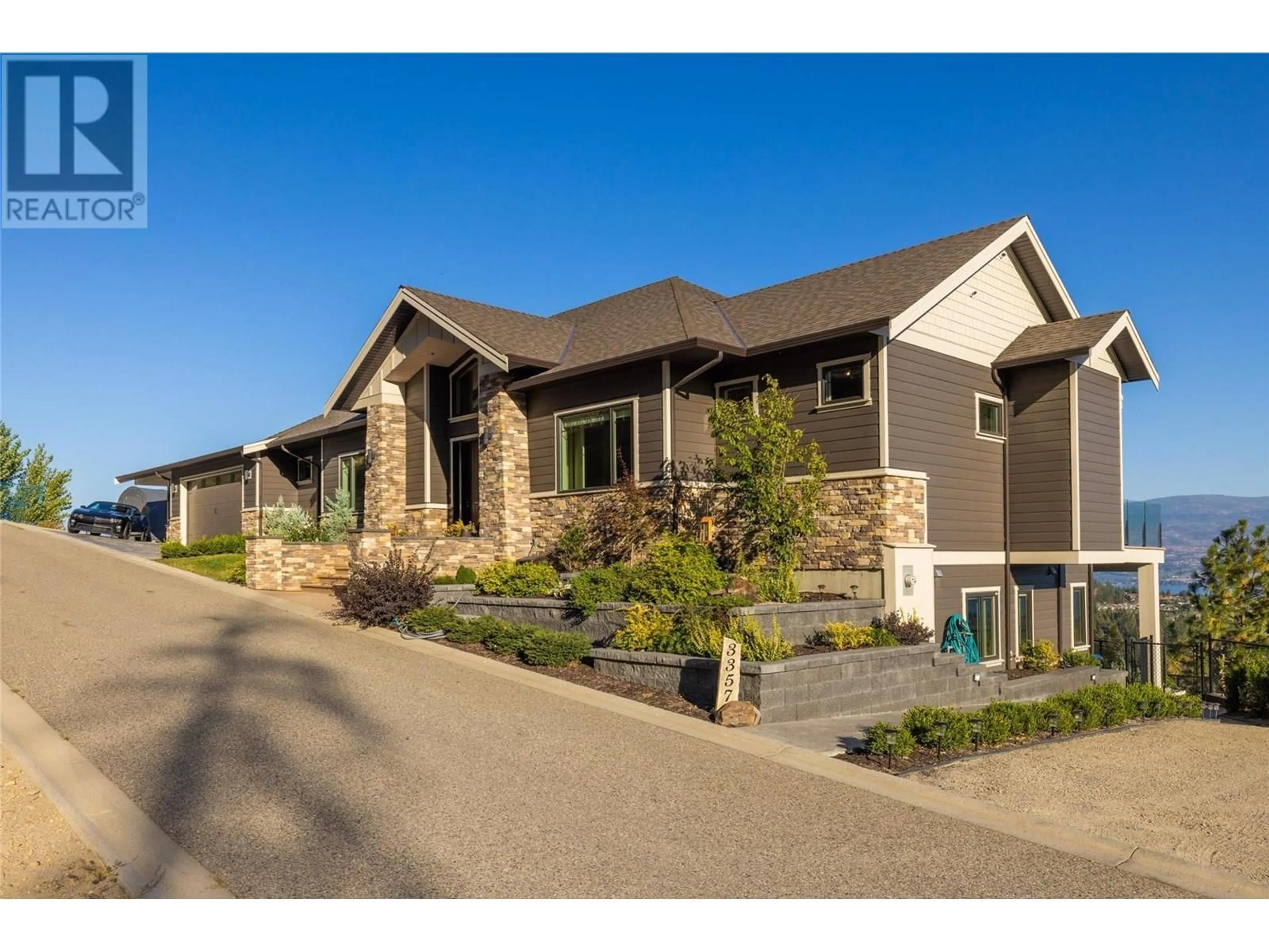 Home with brick exterior material, street for 3357 HIHANNAH VIEW, West Kelowna British Columbia V4T3C9