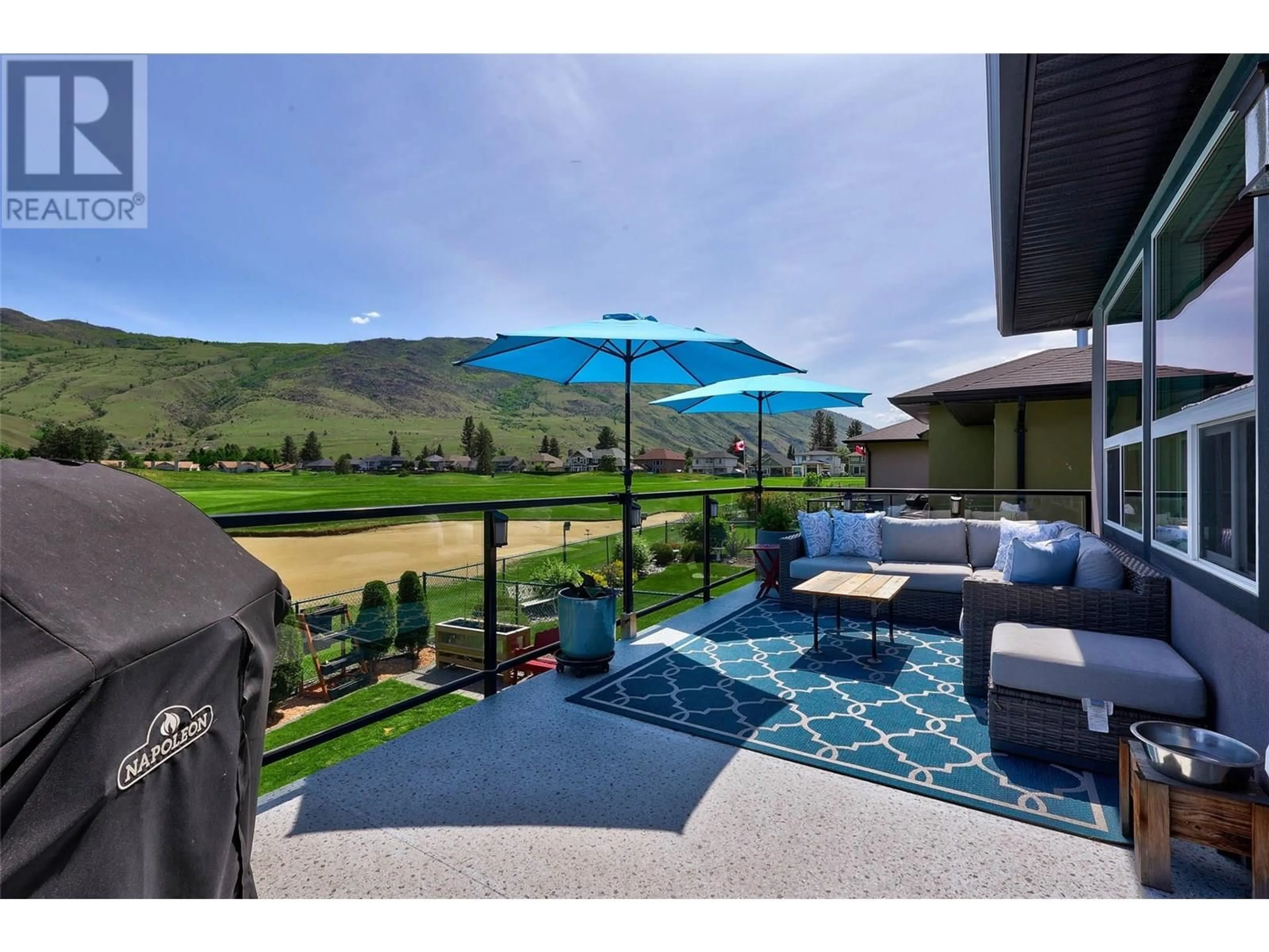 Patio, mountain view for 11 - 3665 WESTSYDE ROAD, Kamloops British Columbia V2B7H5