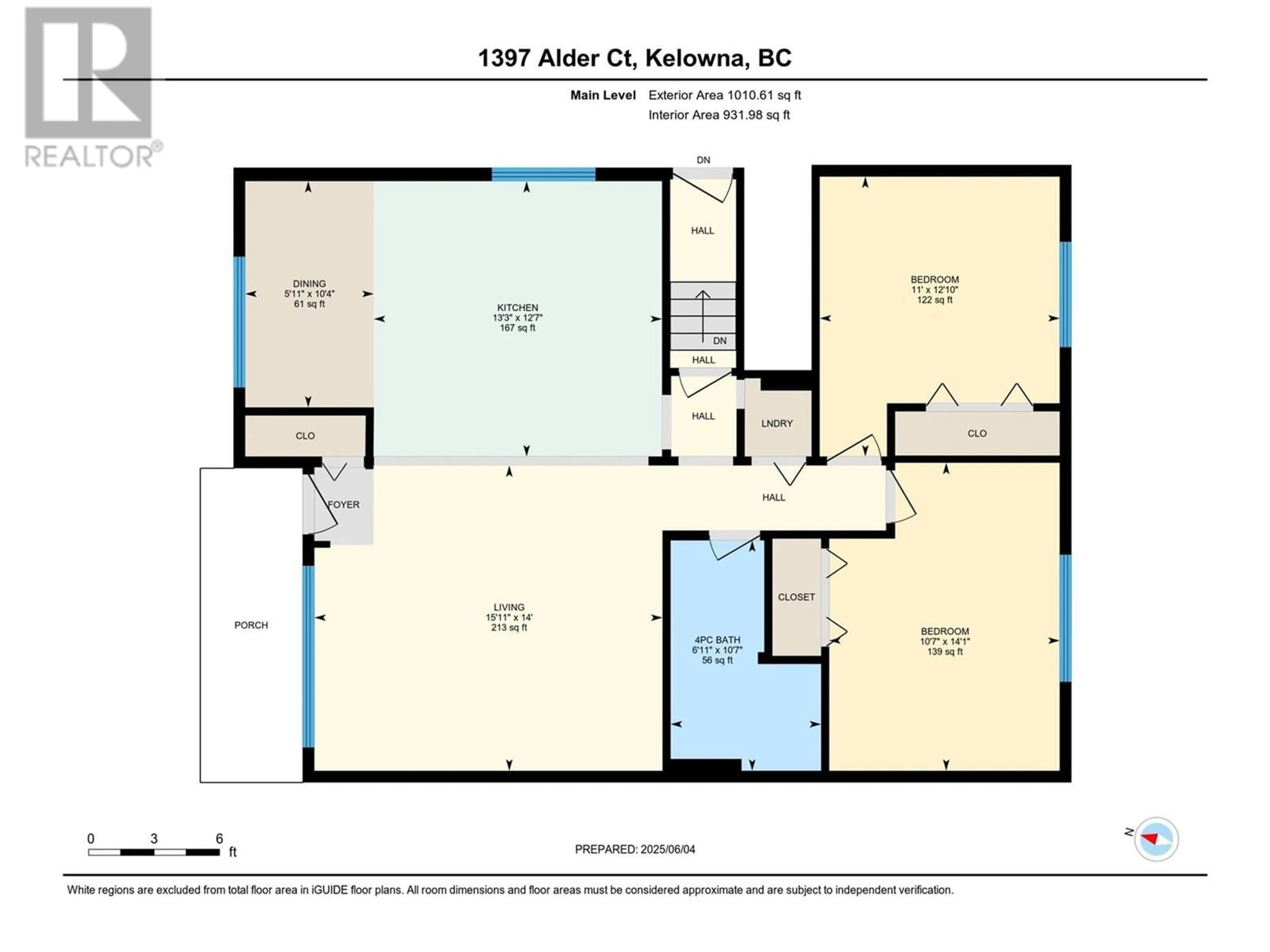 Floor plan for 1397 ALDER COURT, Kelowna British Columbia V1Y3R1