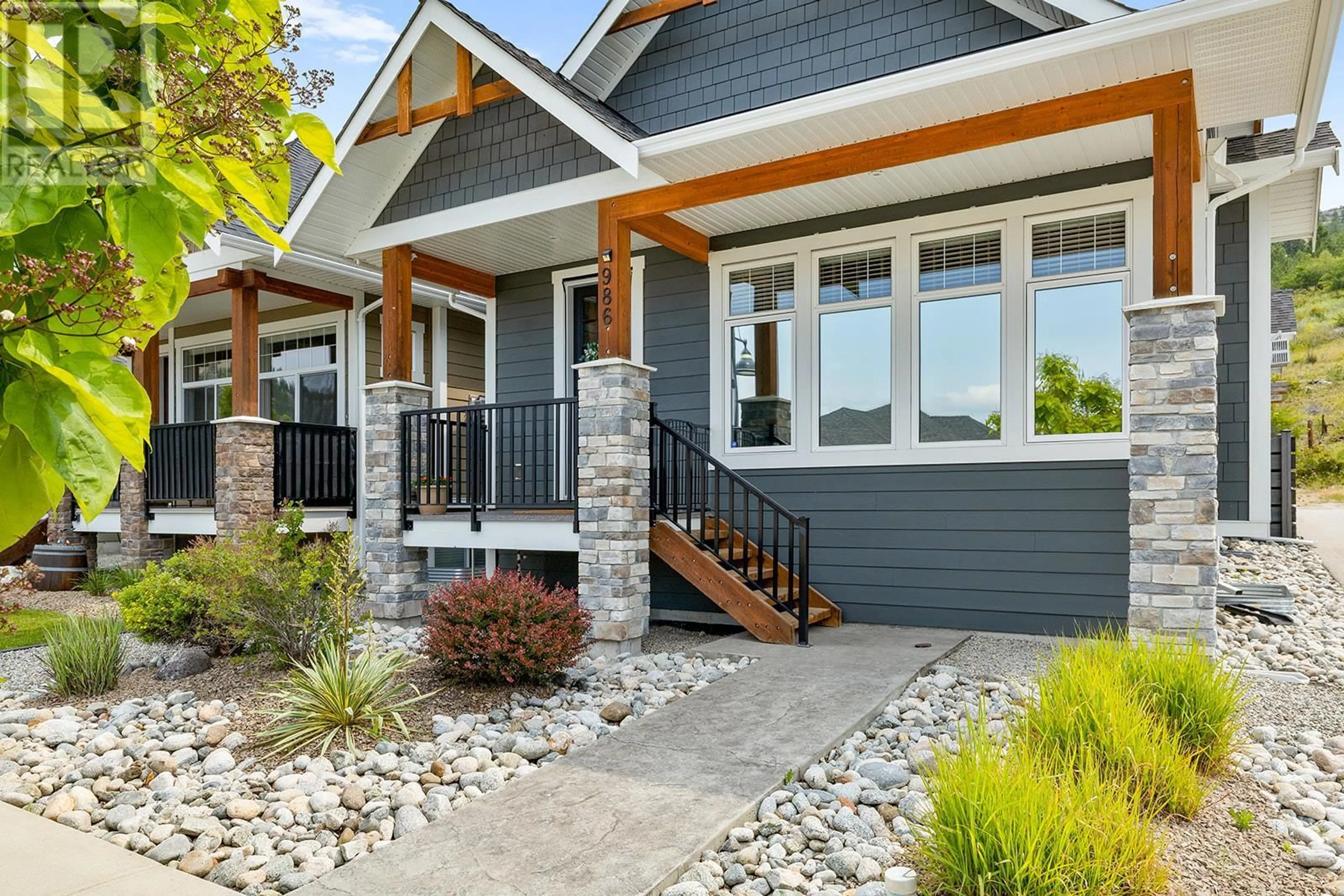 Home with vinyl exterior material, street for 986 HOLDEN ROAD, Penticton British Columbia V2A9G4