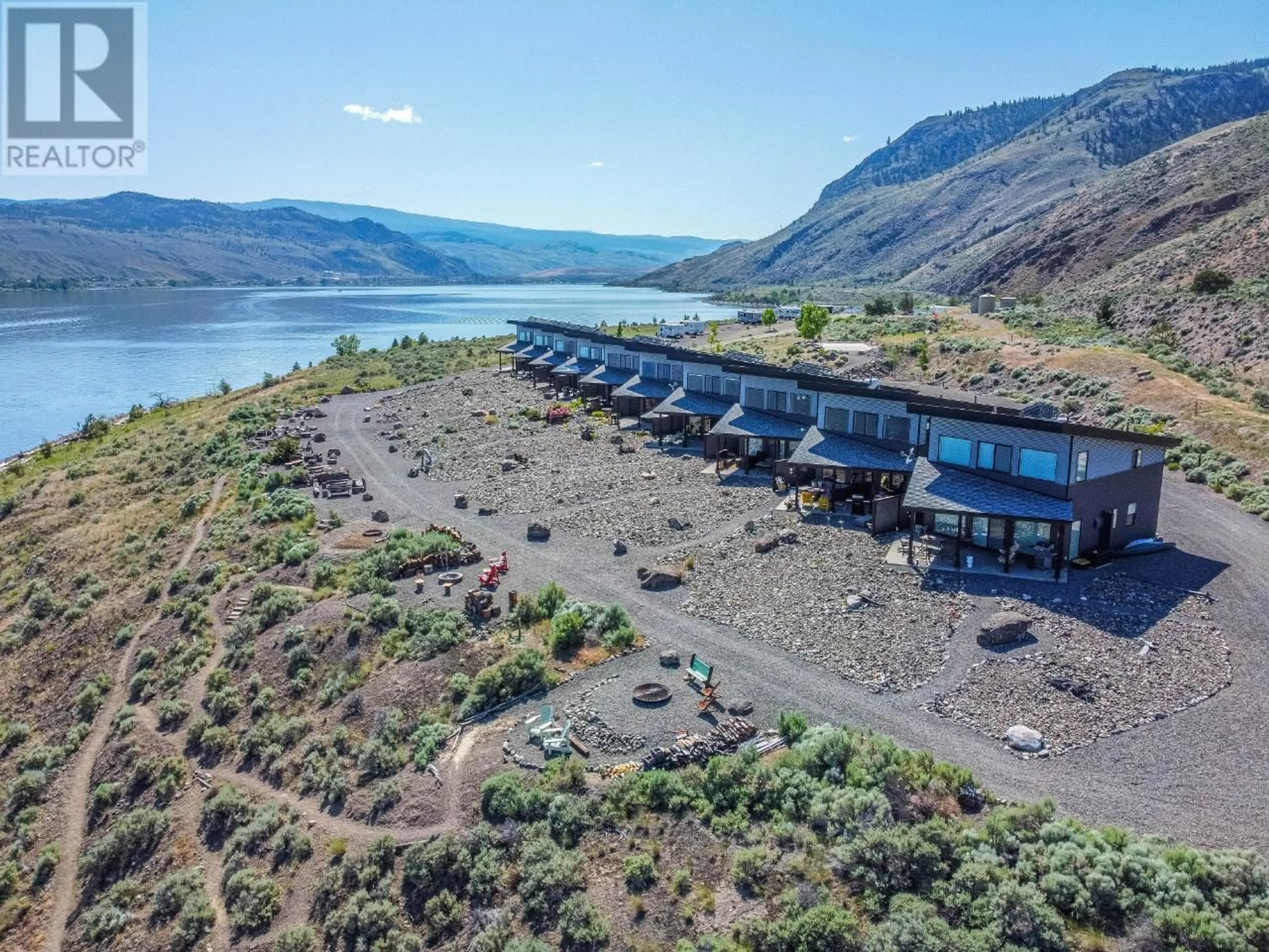 A pic from outside/outdoor area/front of a property/back of a property/a pic from drone, water/lake/river/ocean view for 10 - 3672 SABISTON CREEK ROAD, Kamloops British Columbia V0K2J0
