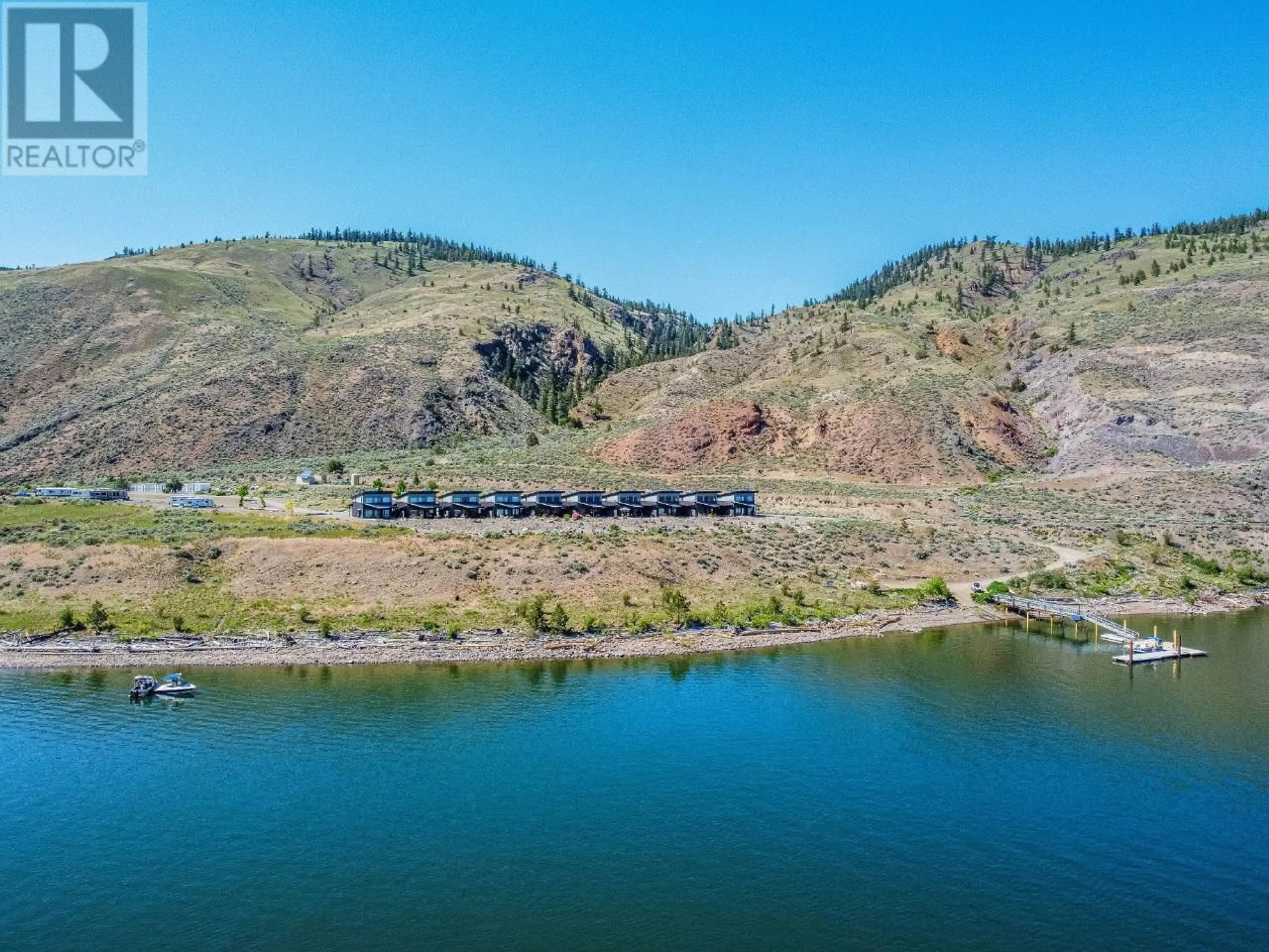 A pic from outside/outdoor area/front of a property/back of a property/a pic from drone, water/lake/river/ocean view for 10 - 3672 SABISTON CREEK ROAD, Kamloops British Columbia V0K2J0