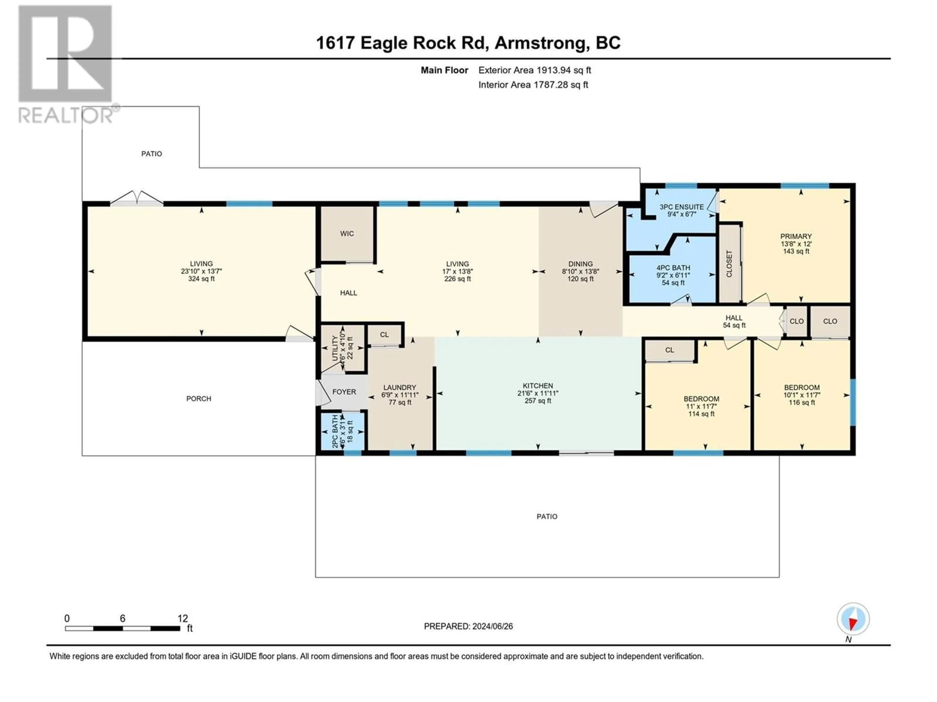 Floor plan for 1617 EAGLE ROCK ROAD, Armstrong British Columbia V4Y0R3