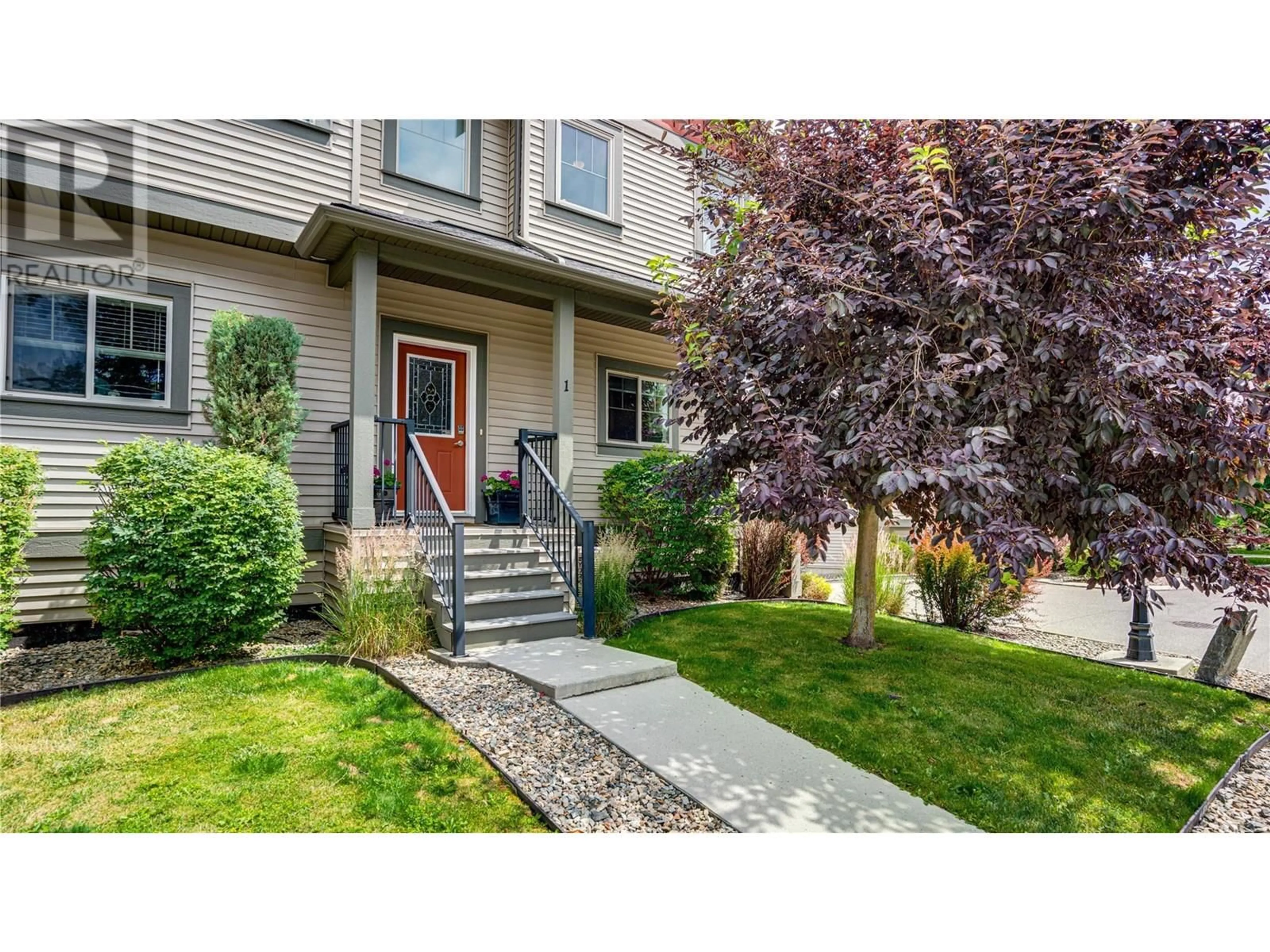 Home with vinyl exterior material, street for 1 - 4724 HERITAGE DRIVE, Vernon British Columbia V1T7V4
