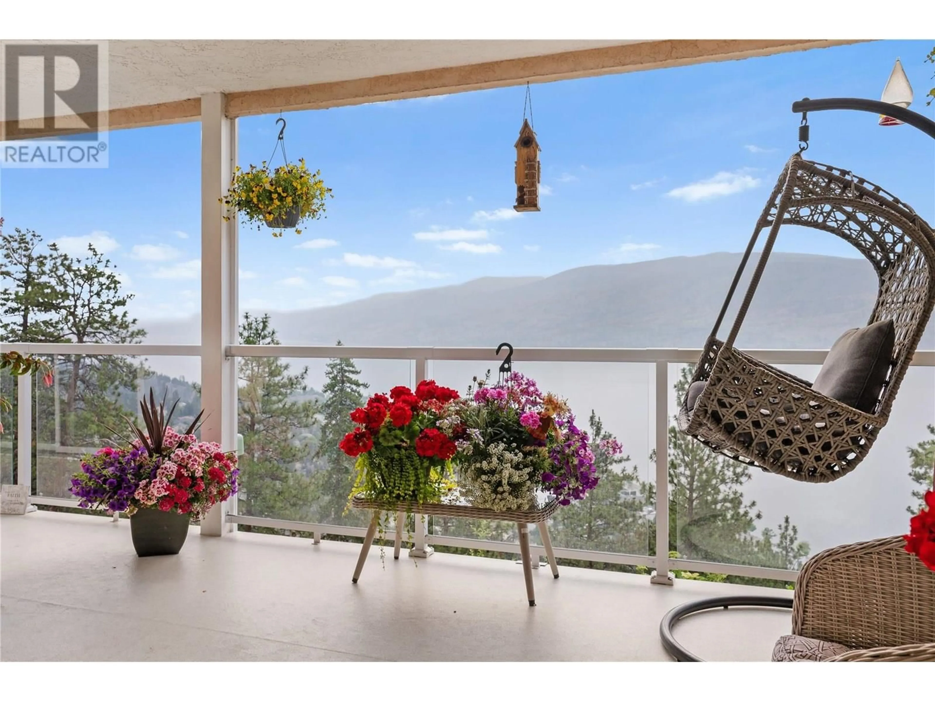Balcony in the apartment, water/lake/river/ocean view for 105 - 4460 PONDEROSA DRIVE, Peachland British Columbia V0H1X5
