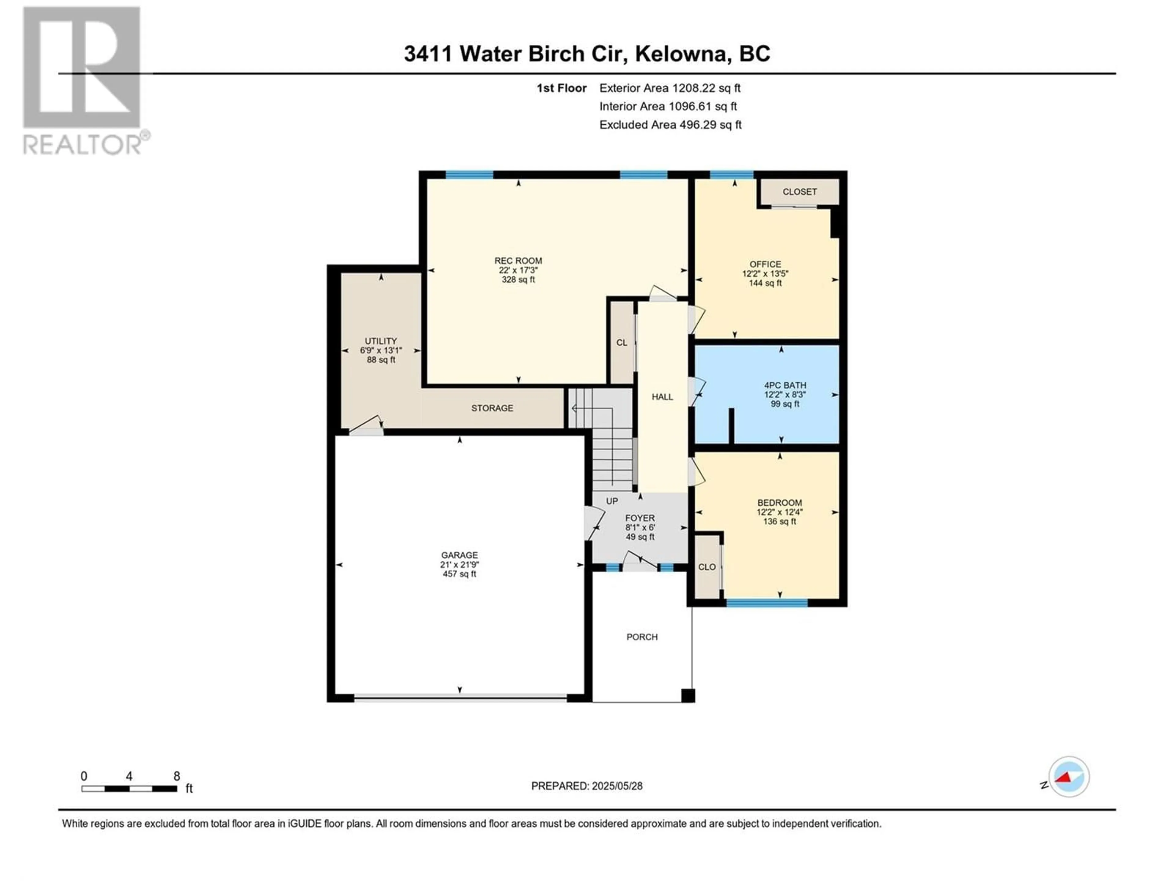Floor plan for 3411 WATER BIRCH CIRCLE CIRCLE, Kelowna British Columbia V1V3G1
