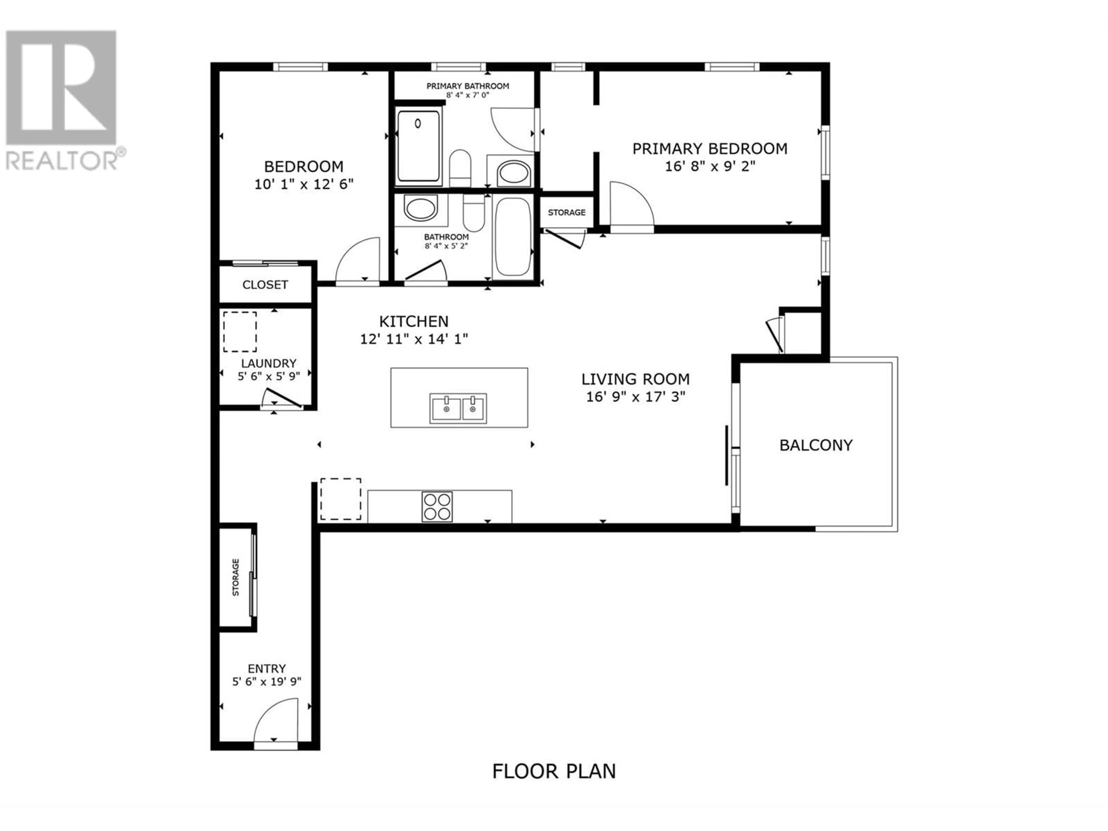 Floor plan for 508 - 1215 ST PAUL STREET, Kelowna British Columbia V1Y2C7