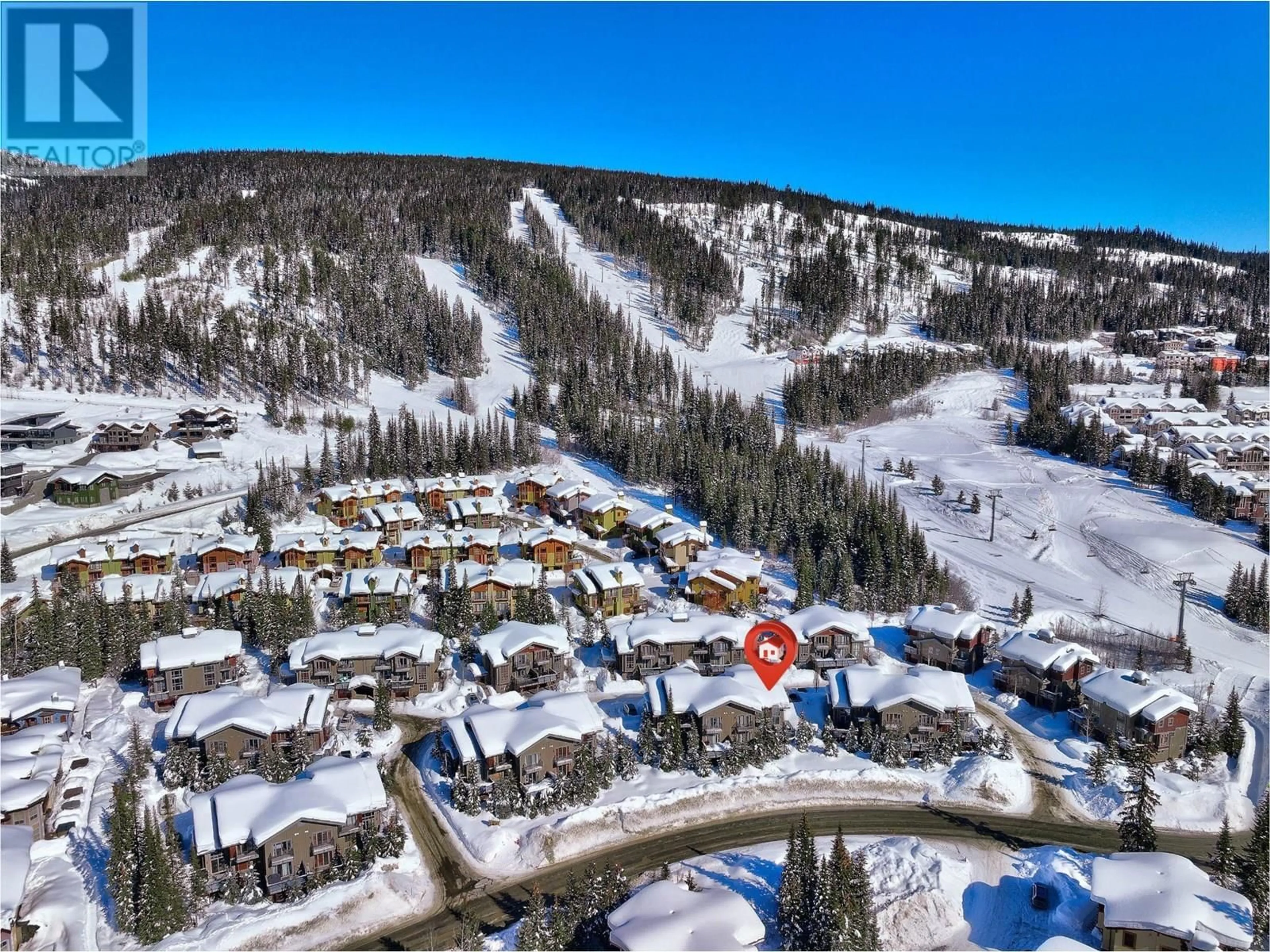 A pic from outside/outdoor area/front of a property/back of a property/a pic from drone, mountain view for 33 - 6015 VALLEY DRIVE, Sun Peaks British Columbia V0E5N0