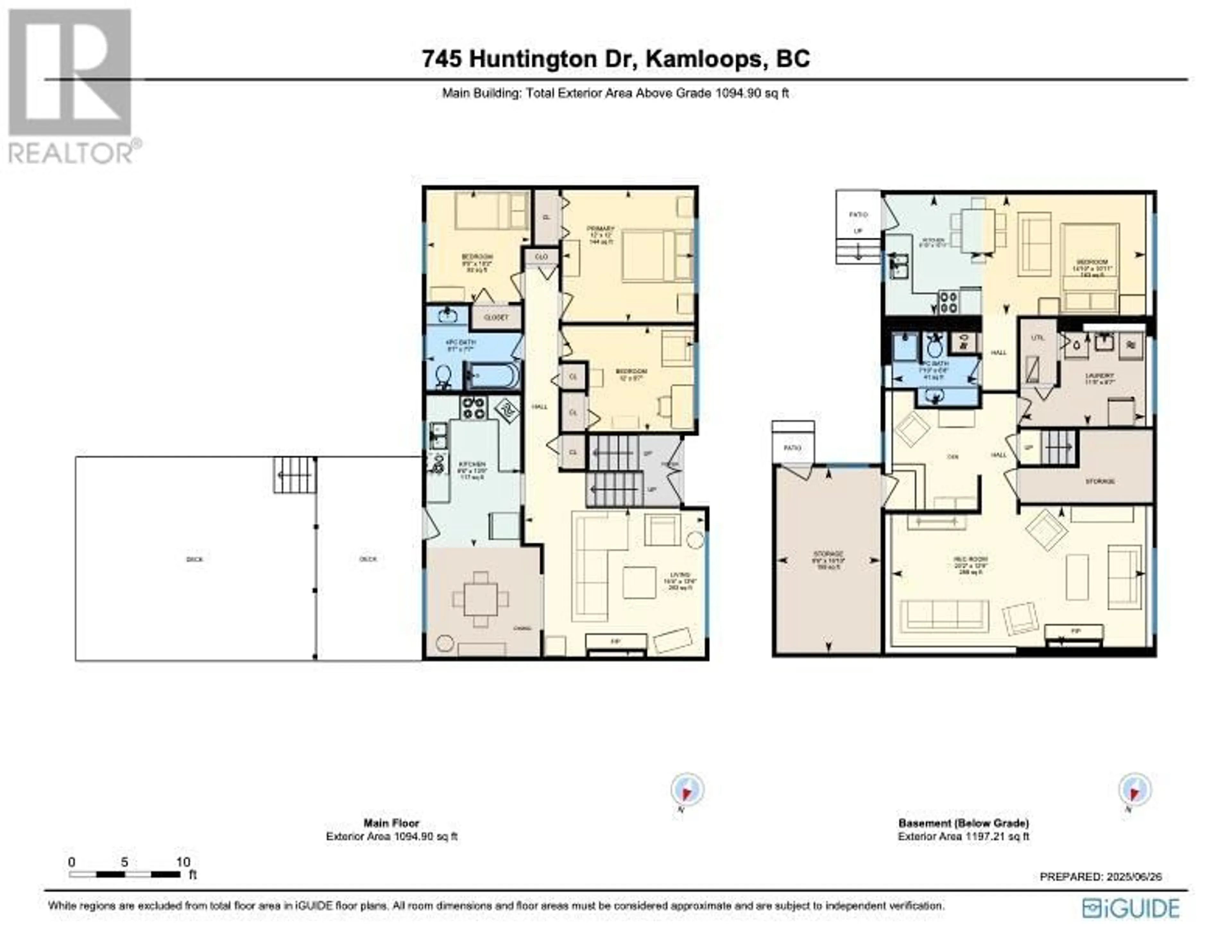 Floor plan for 745 HUNTINGTON DRIVE, Kamloops British Columbia V2B6G3