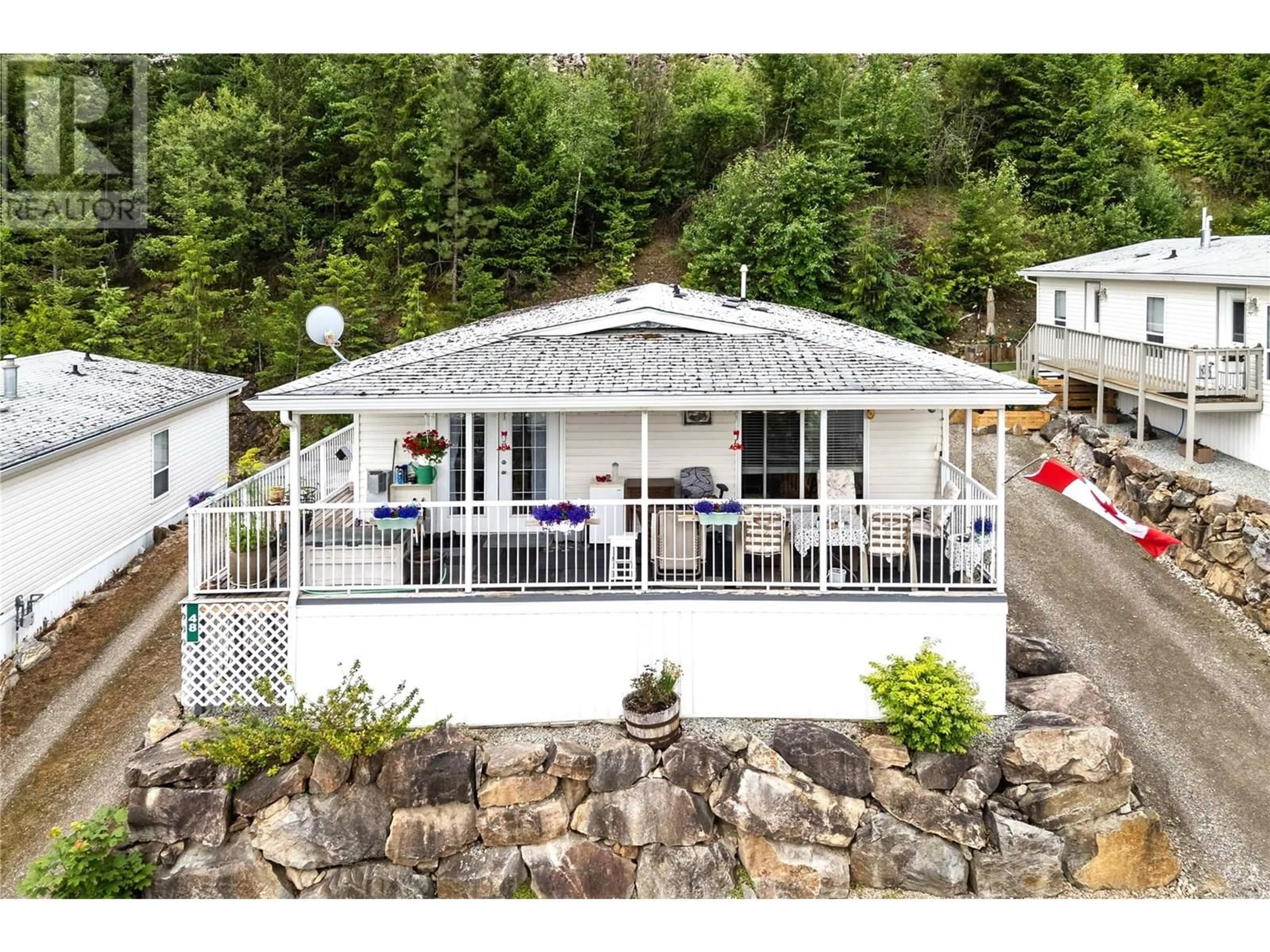 A pic from outside/outdoor area/front of a property/back of a property/a pic from drone, unknown for 48 - 1885 TAPPEN NOTCH HILL ROAD, Tappen British Columbia V0E2X0