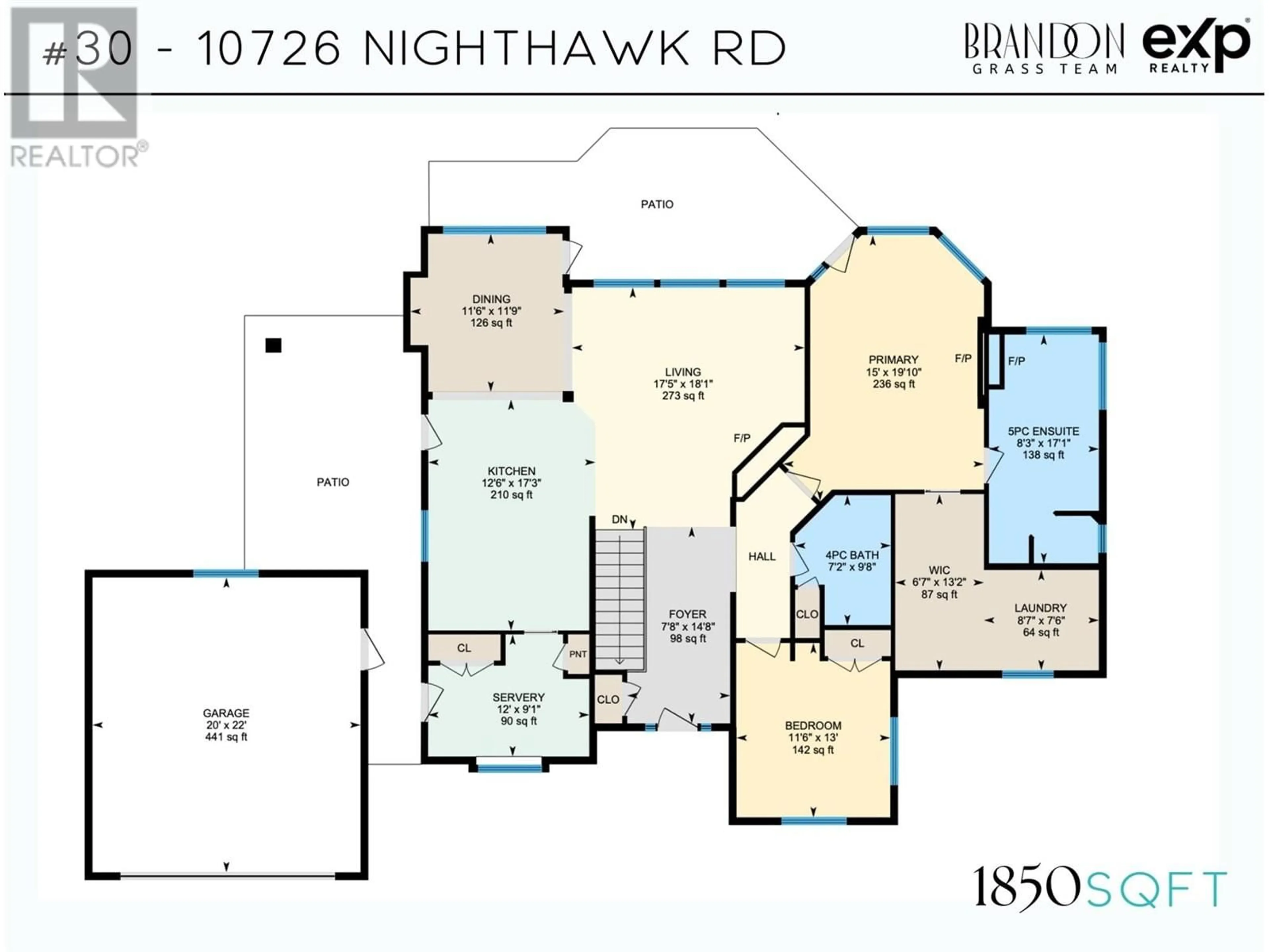 Floor plan for 30 - 10726 NIGHTHAWK ROAD, Lake Country British Columbia V4V2K7