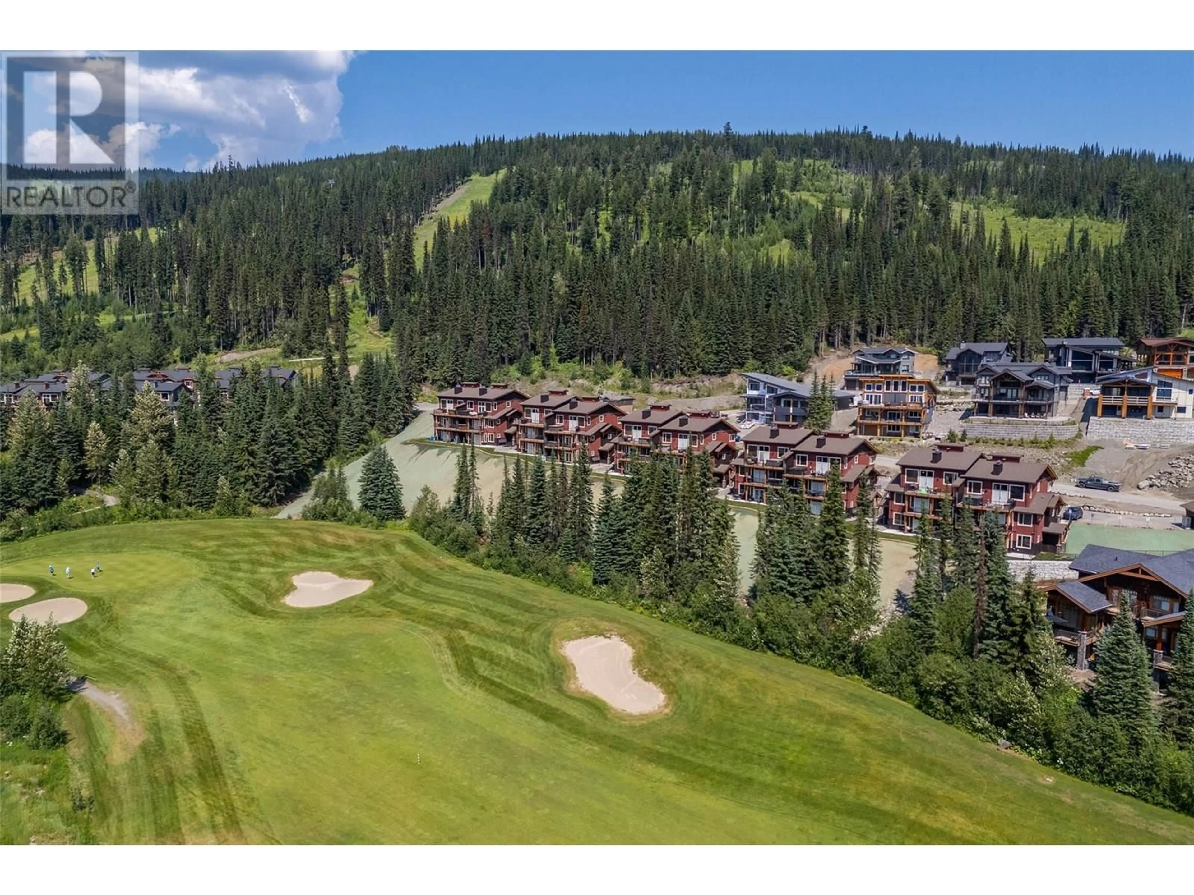 A pic from outside/outdoor area/front of a property/back of a property/a pic from drone, mountain view for 1 - 5045 VALLEY DRIVE, Sun Peaks British Columbia V0E5N0