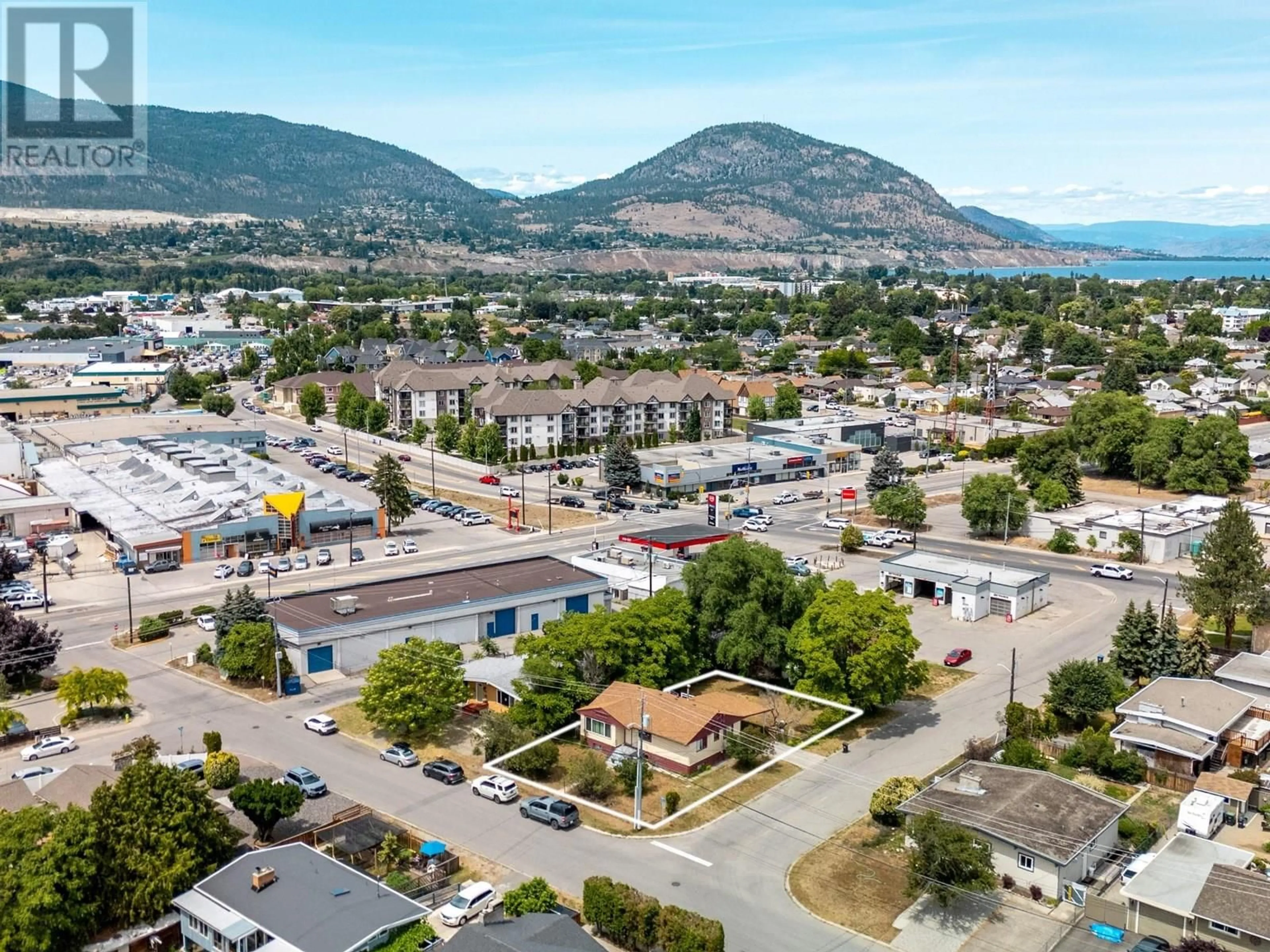 A pic from outside/outdoor area/front of a property/back of a property/a pic from drone, mountain view for 233 GRANBY AVENUE, Penticton British Columbia V2A2Z2