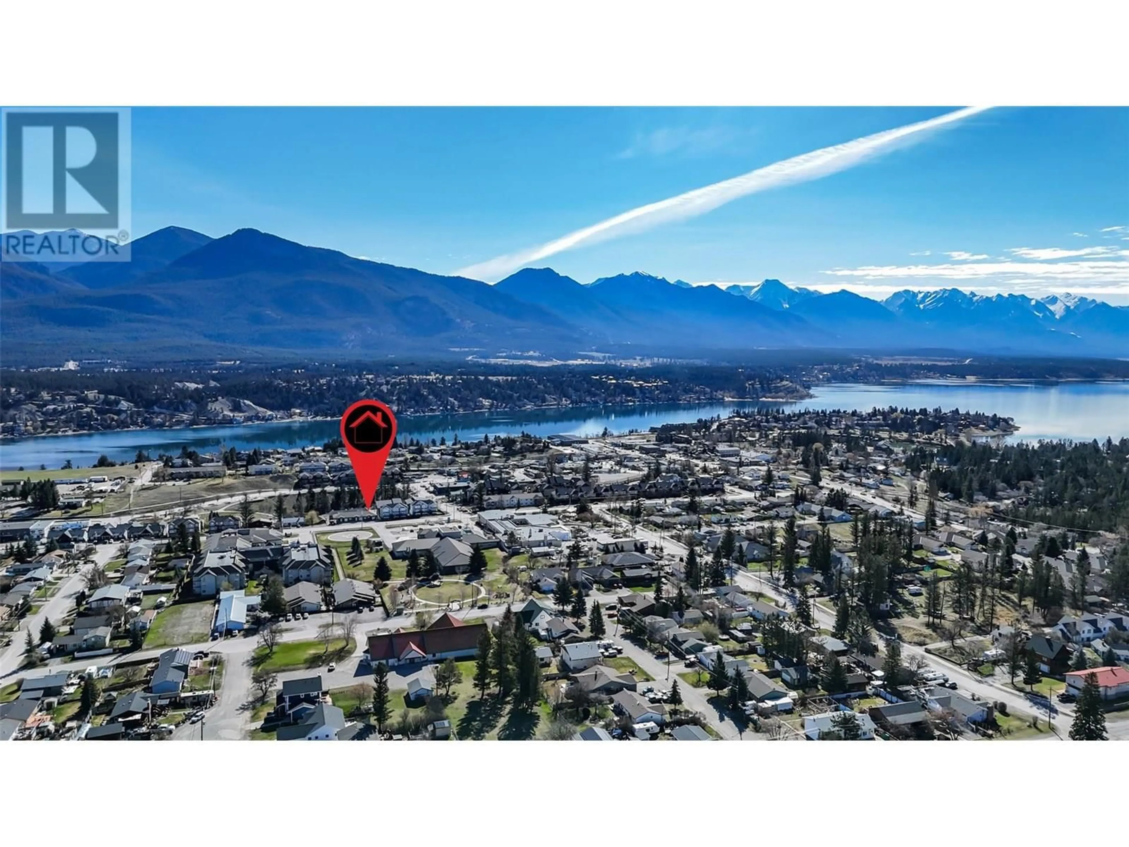 A pic from outside/outdoor area/front of a property/back of a property/a pic from drone, mountain view for 745 10 AVENUE, Invermere British Columbia V0A1K0