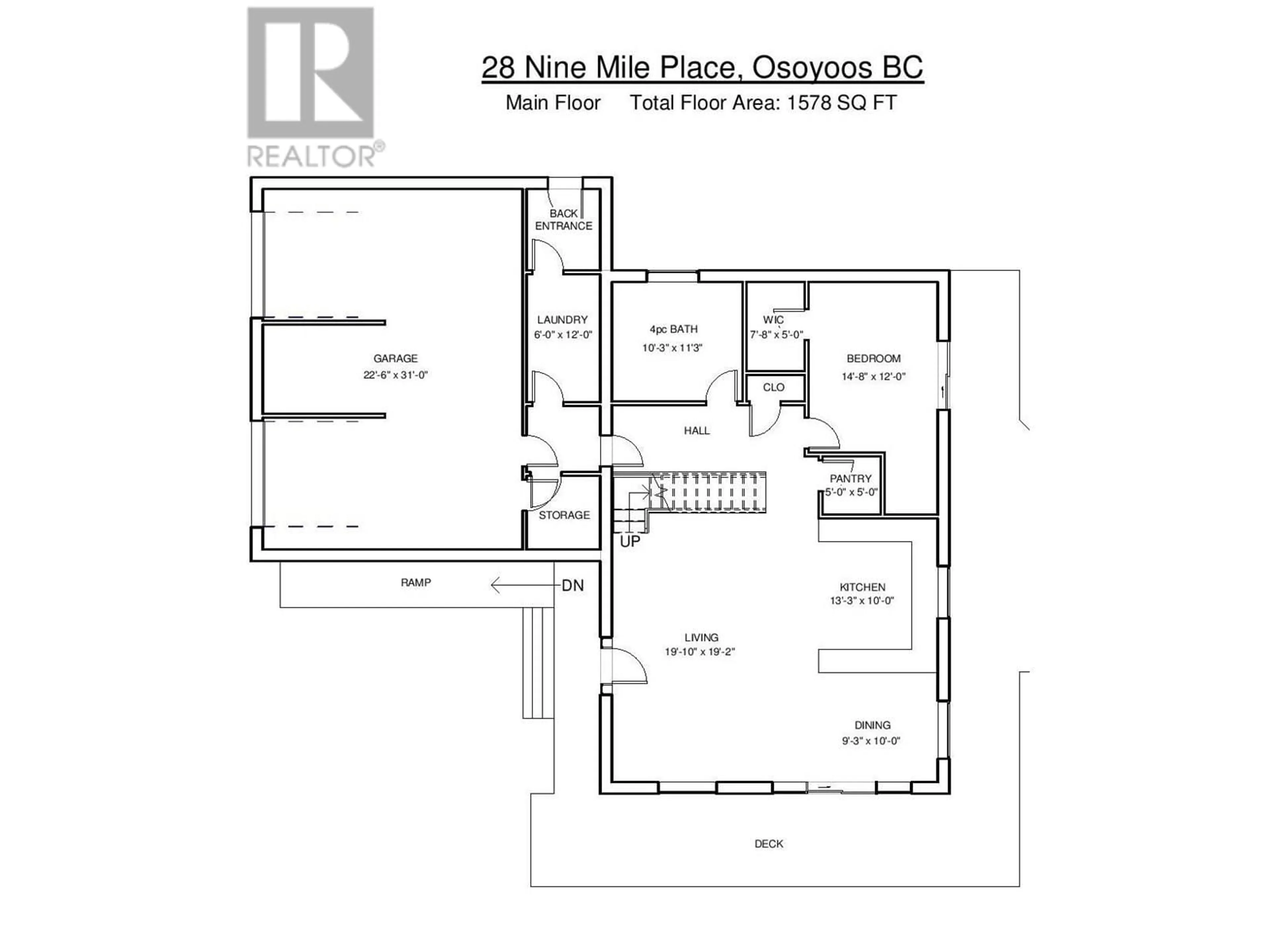 Floor plan for 28 NINE MILE PLACE, Osoyoos British Columbia V0H1V6