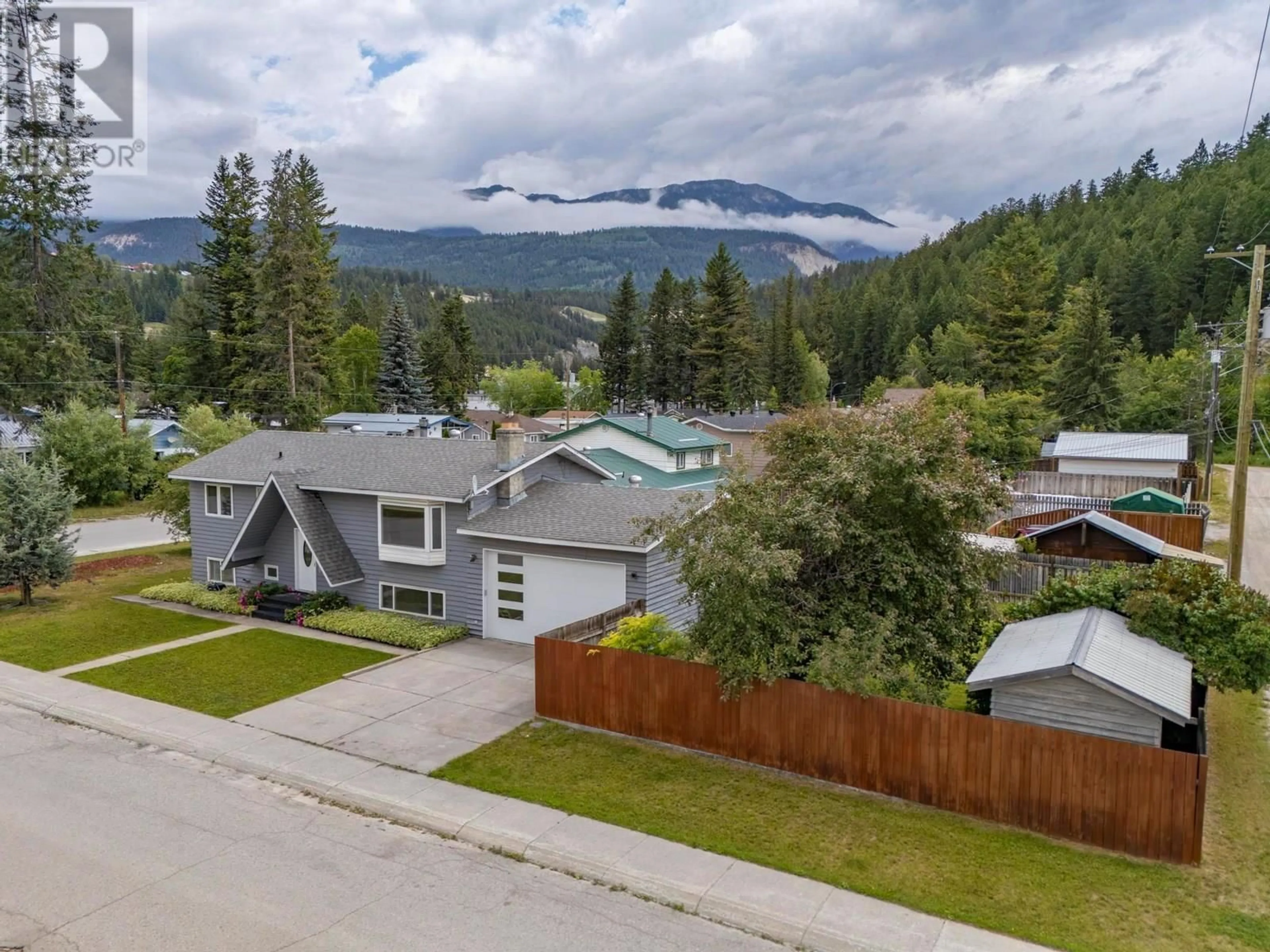 A pic from outside/outdoor area/front of a property/back of a property/a pic from drone, mountain view for 1300 11TH STREET SOUTH, Golden British Columbia V0A1H0